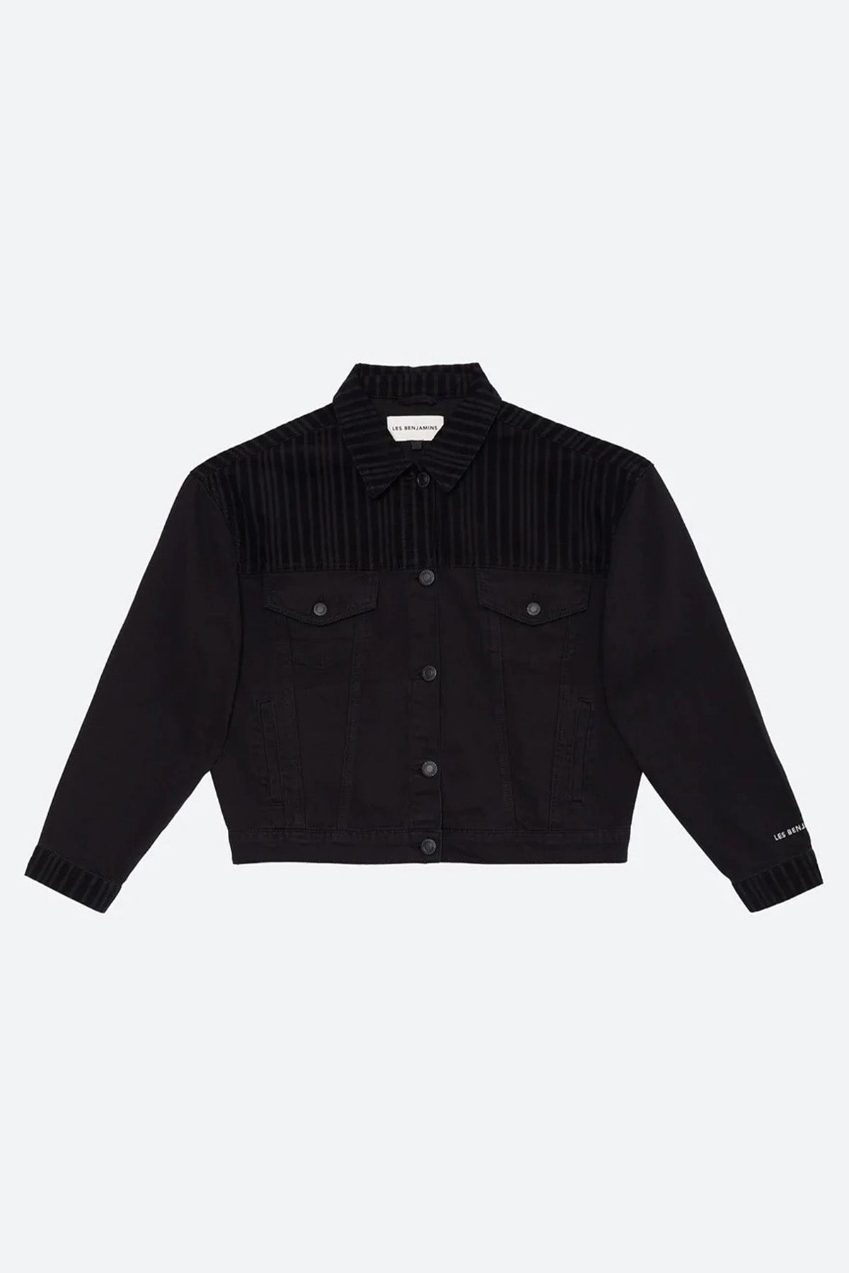 Les Benjamins Fitilli Kadife Detaylı Denim Ceket-Libas Trendy Fashion Store