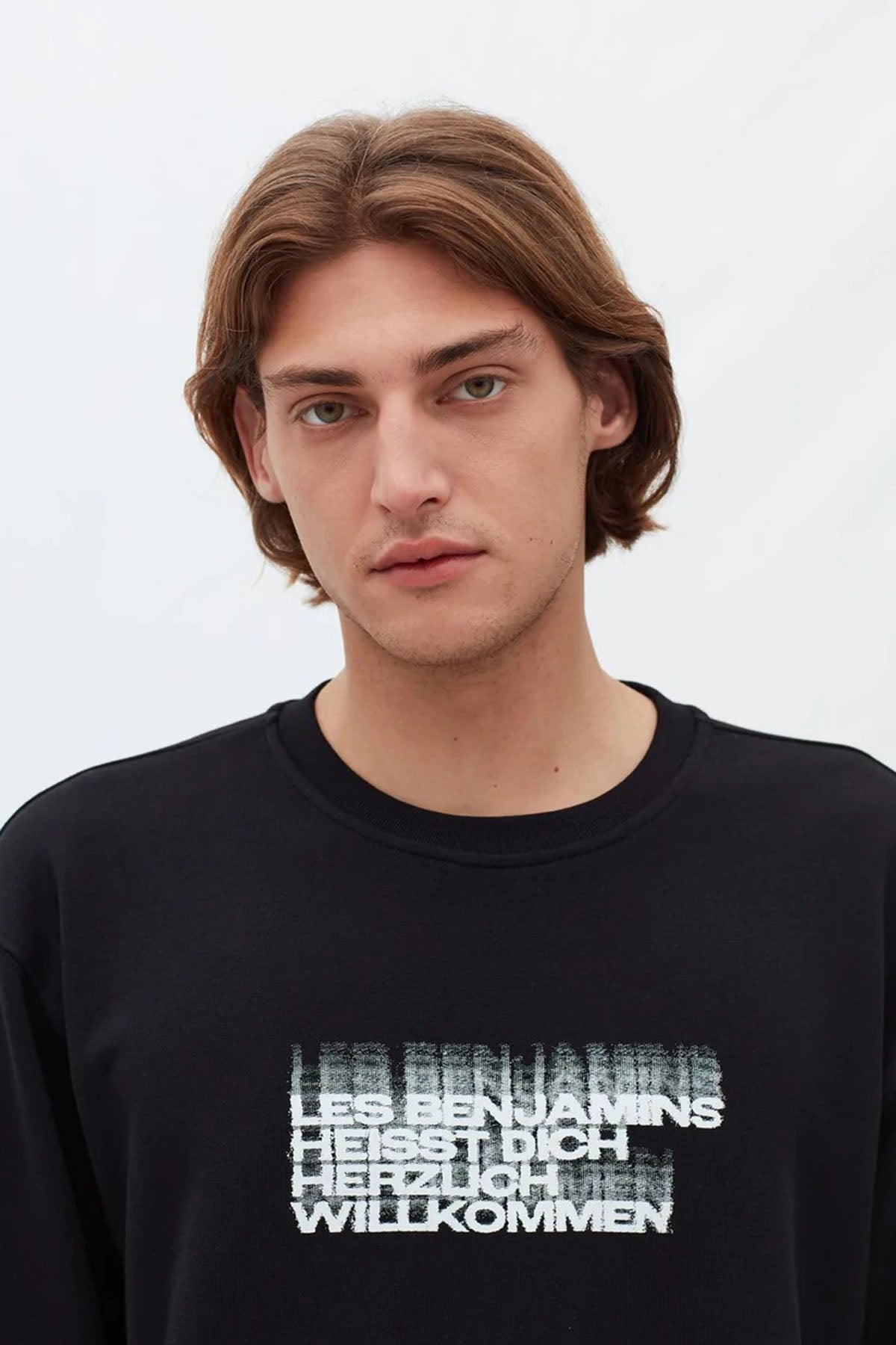 Les Benjamins Yuvarlak Yaka Logolu Sweatshirt-Libas Trendy Fashion Store