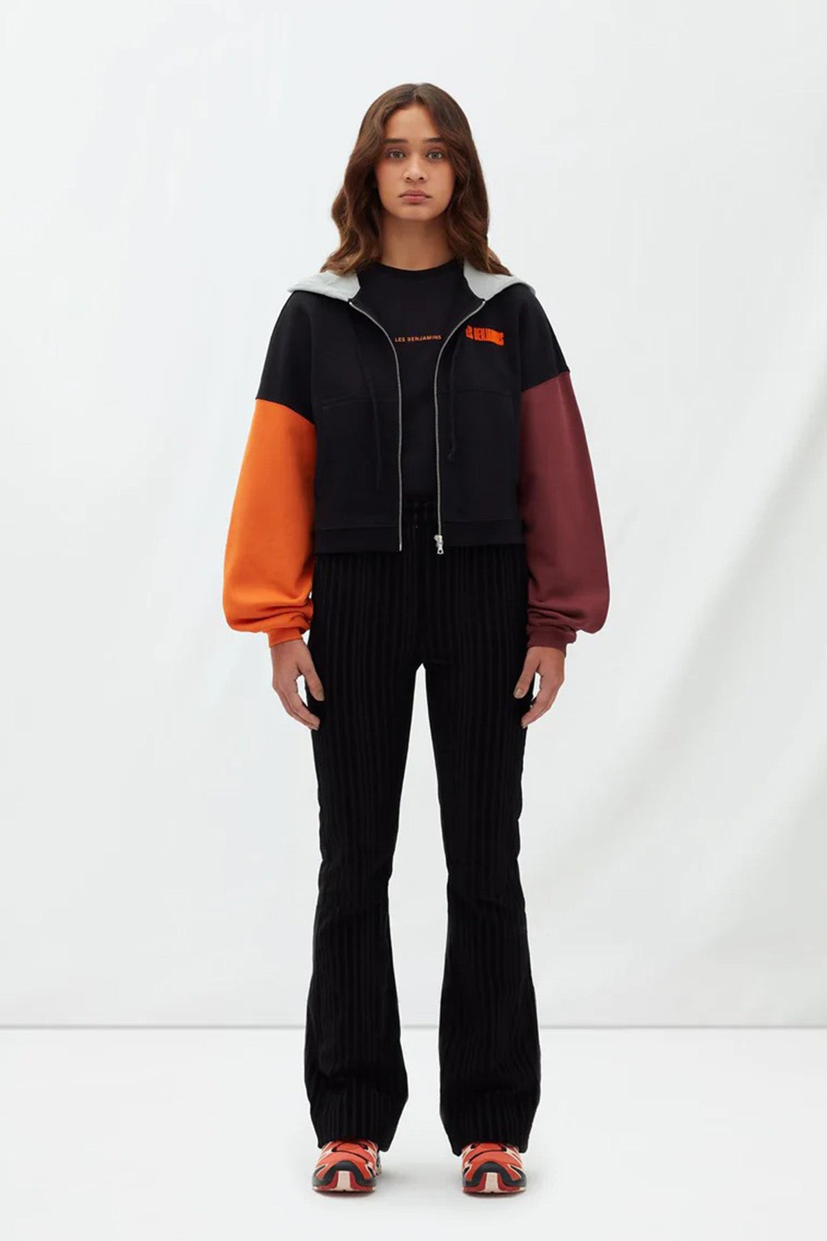 Les Benjamins Kapüşonlu Crop Sweatshirt Ceket-Libas Trendy Fashion Store