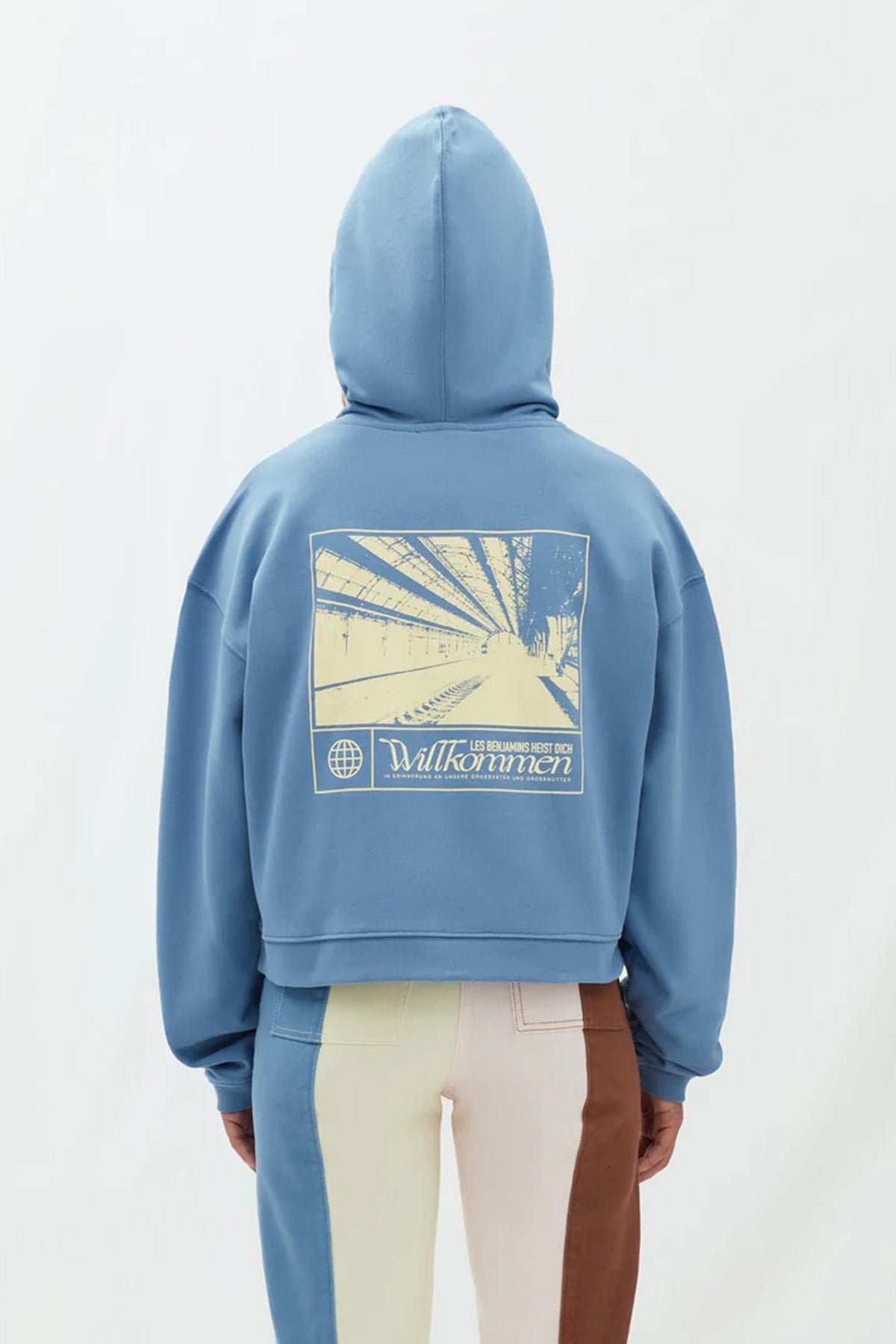 Les Benjamins Logolu Kapüşonlu Geniş Kesim Sweatshirt-Libas Trendy Fashion Store