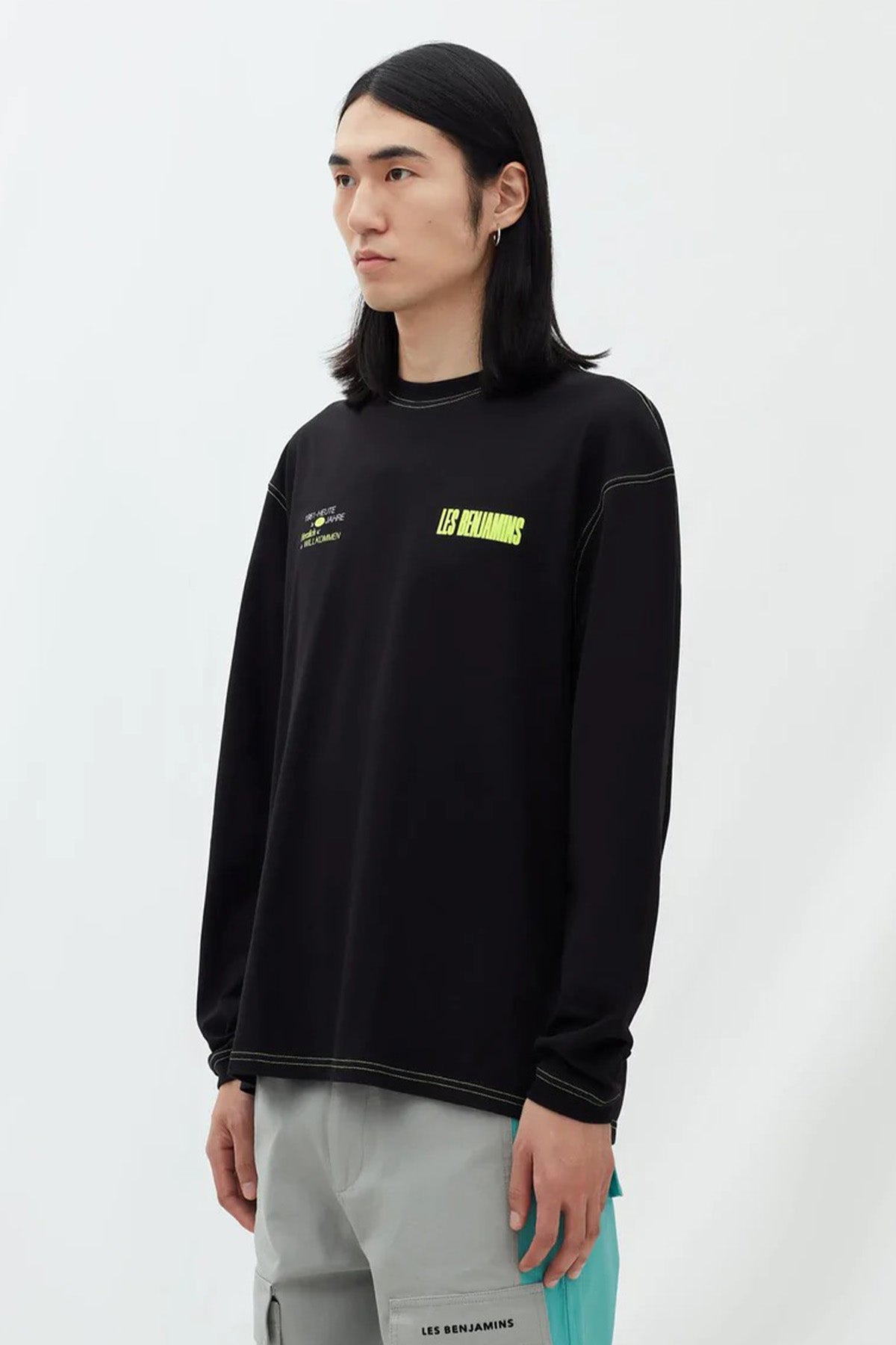 Les Benjamins Yuvarlak Yaka Logolu T-shirt-Libas Trendy Fashion Store