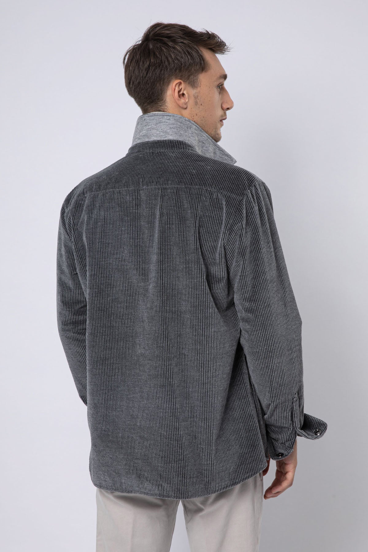 Fradi Martin Fitilli Kadife Yün Gömlek Ceket-Libas Trendy Fashion Store