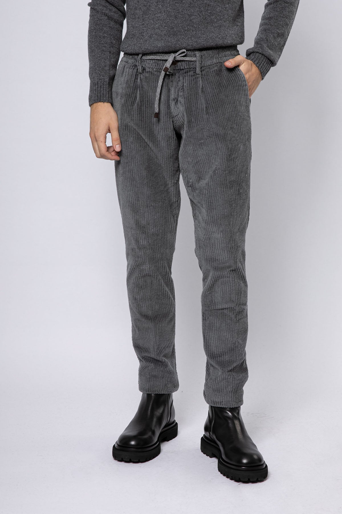 Fradi Smooth Fit Fitilli Kadife Beli Lastikli Tek Pile Streç Pantolon-Libas Trendy Fashion Store