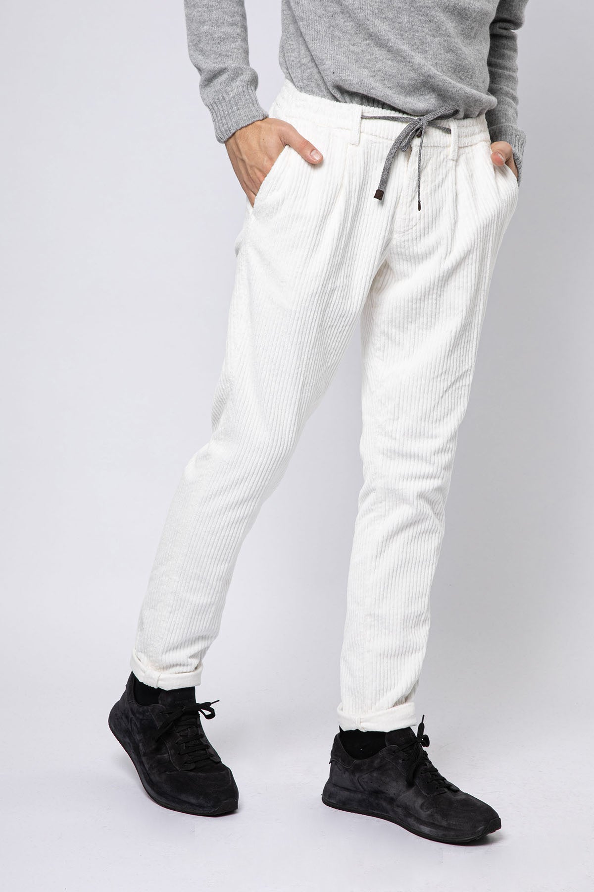 Fradi Smooth Fit Fitilli Kadife Beli Lastikli Tek Pile Streç Pantolon-Libas Trendy Fashion Store