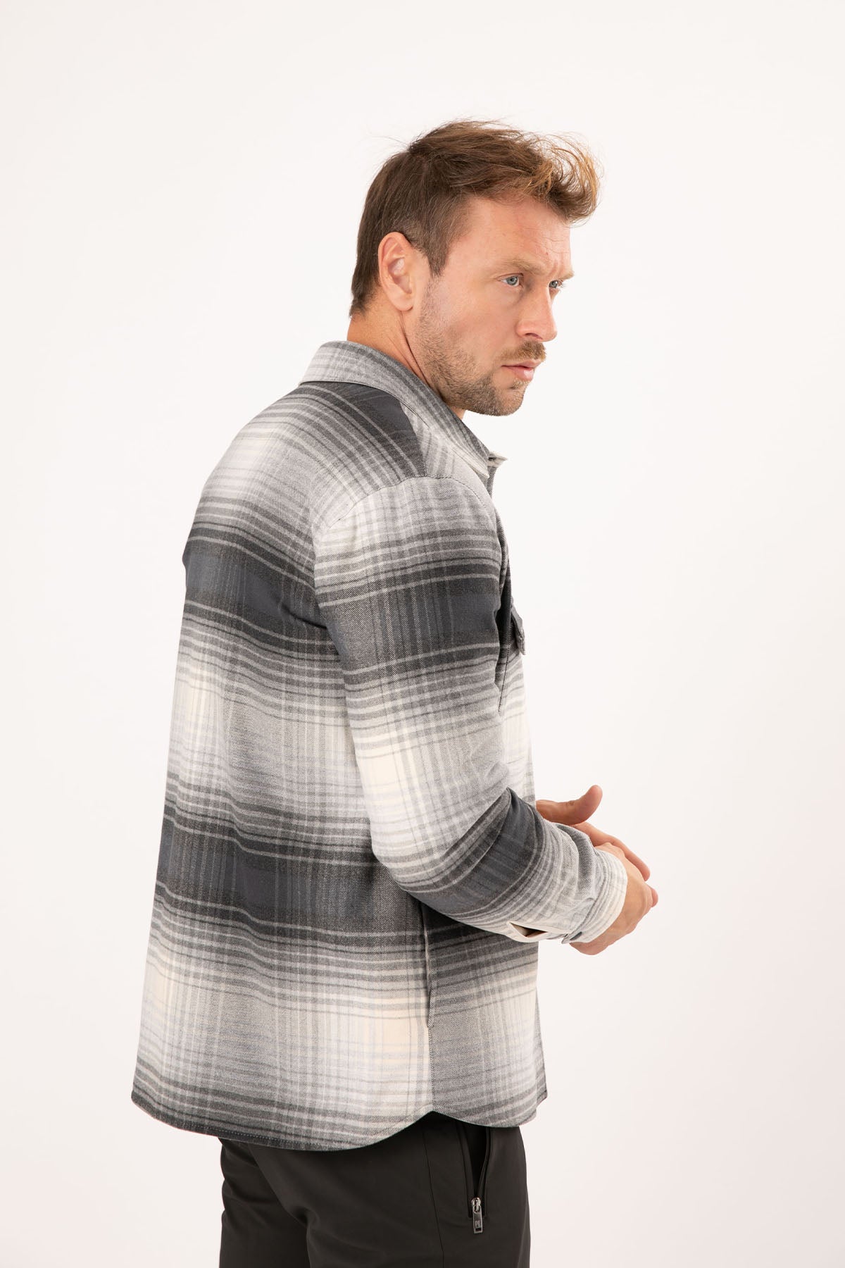 Fradi Hugh Çift Taraflı Ekose Desenli Gömlek Ceket-Libas Trendy Fashion Store