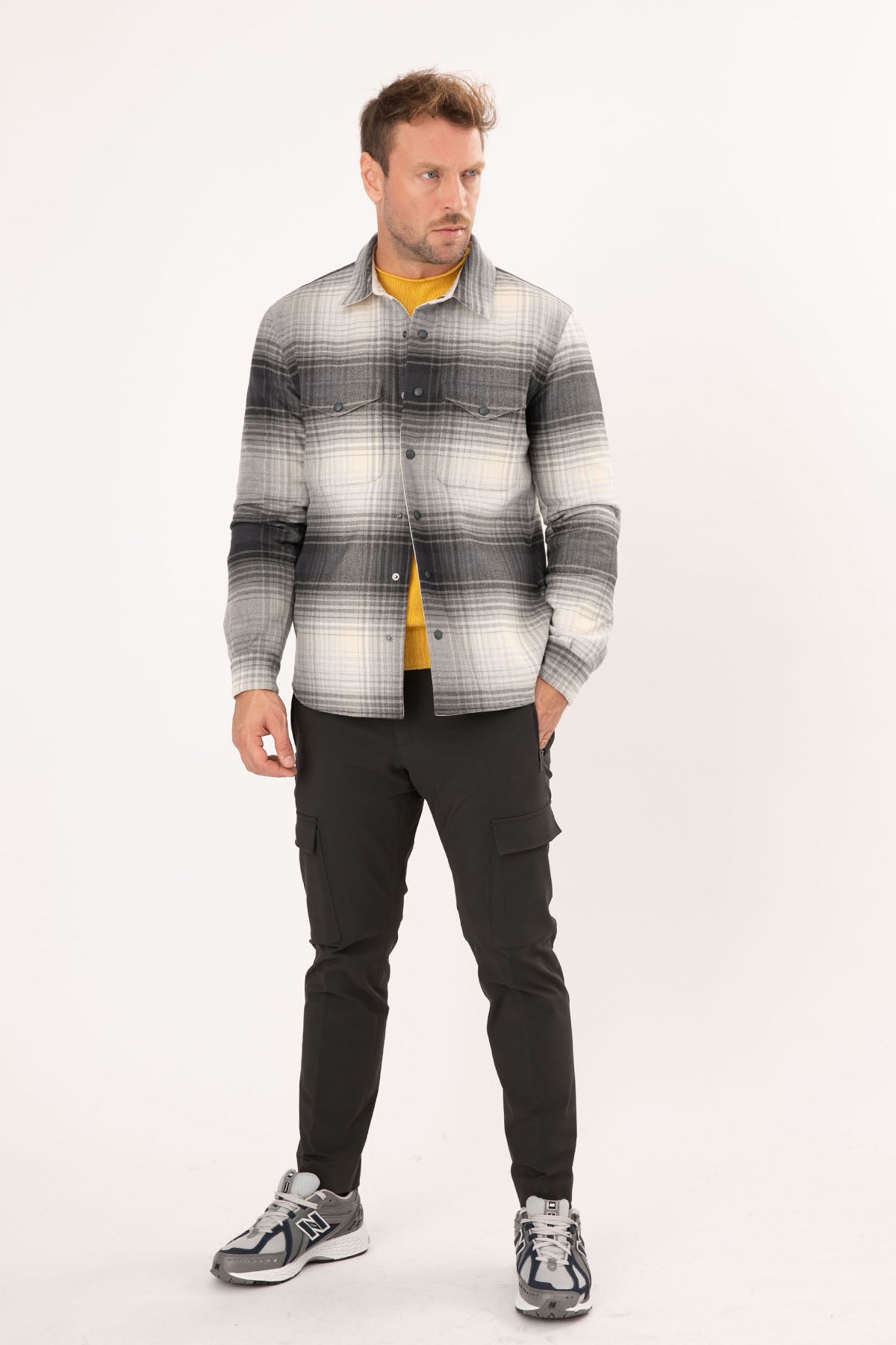 Fradi Hugh Çift Taraflı Ekose Desenli Gömlek Ceket-Libas Trendy Fashion Store