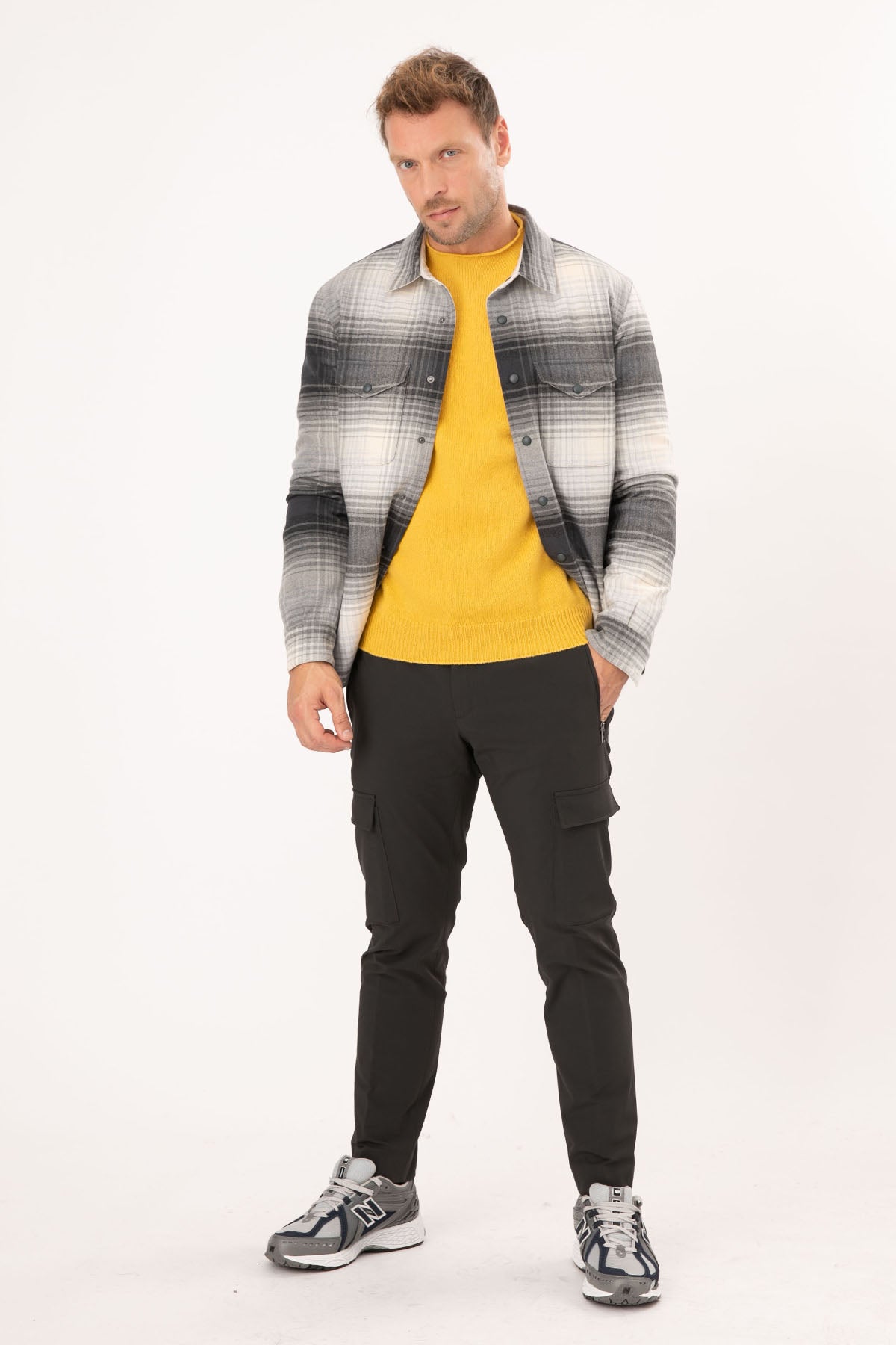 Fradi Hugh Çift Taraflı Ekose Desenli Gömlek Ceket-Libas Trendy Fashion Store