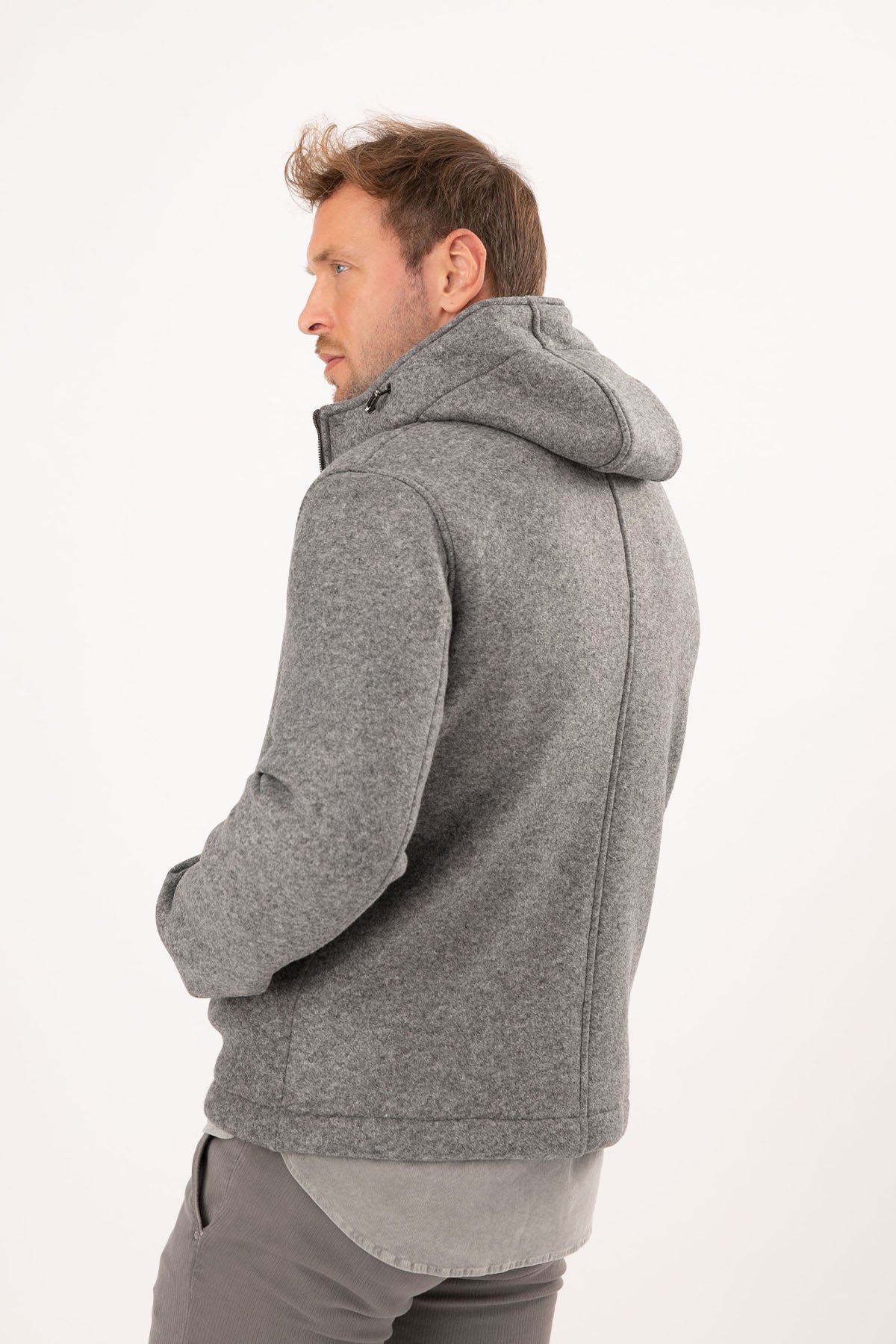 Fradi William Kapüşonlu Yün Kaban-Libas Trendy Fashion Store