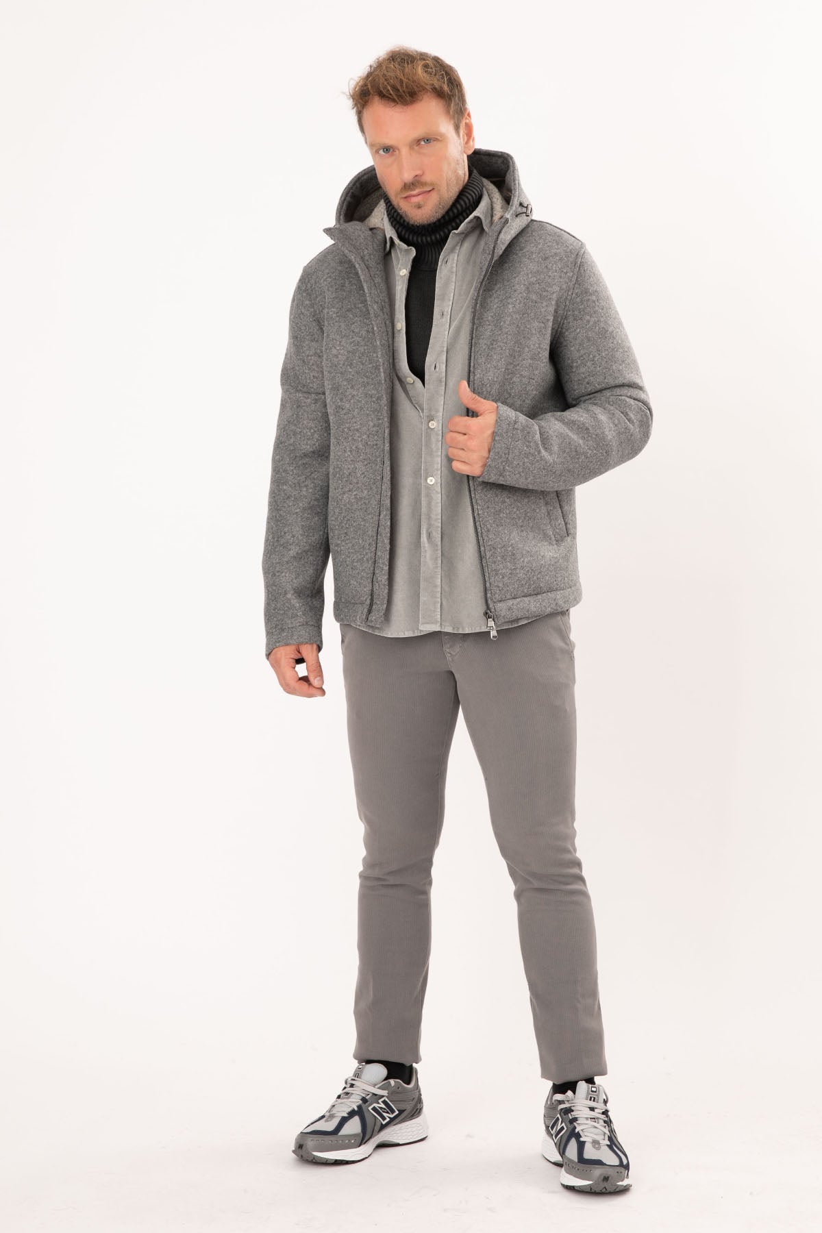 Fradi William Kapüşonlu Yün Kaban-Libas Trendy Fashion Store