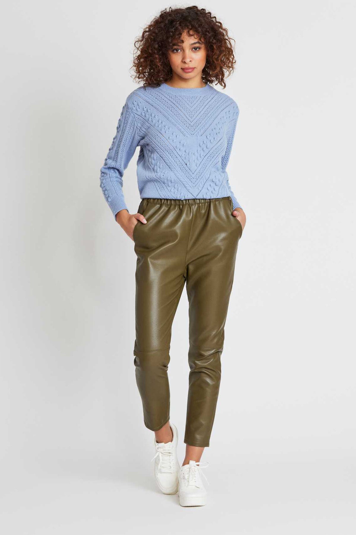 Rene Derhy Beli Lastikli Deri Pantolon-Libas Trendy Fashion Store