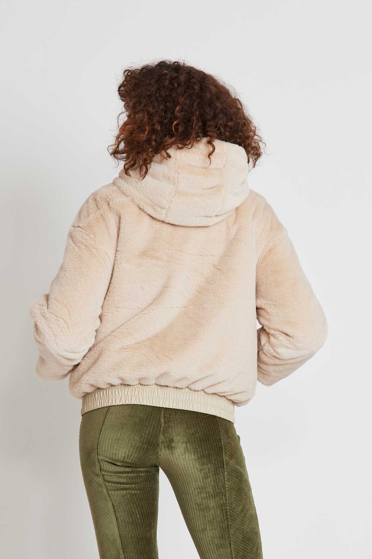 Rene Derhy Kapüşonlu Peluş Mont-Libas Trendy Fashion Store