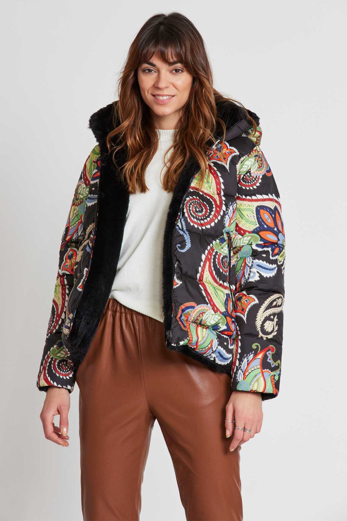 Rene Derhy Çift Taraflı Kapüşonlu Puffer Mont-Libas Trendy Fashion Store