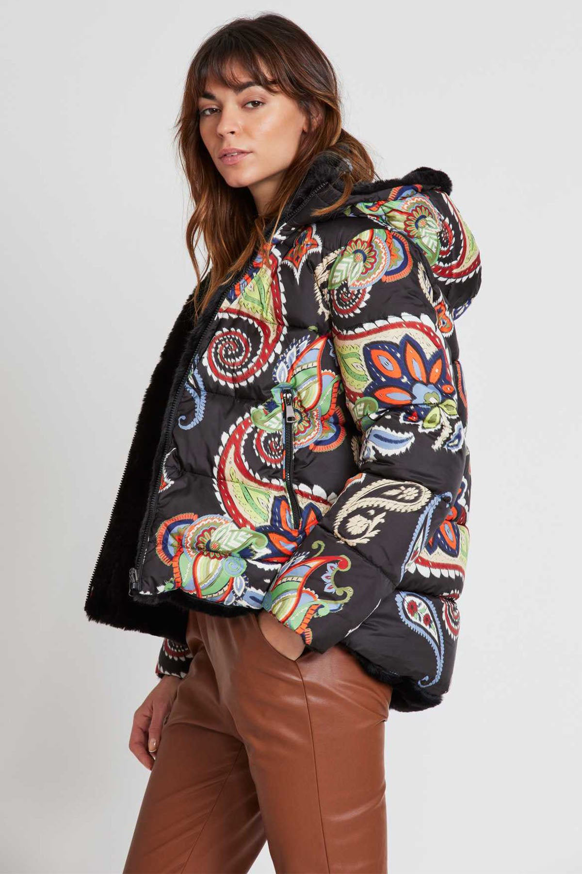 Rene Derhy Çift Taraflı Kapüşonlu Puffer Mont-Libas Trendy Fashion Store