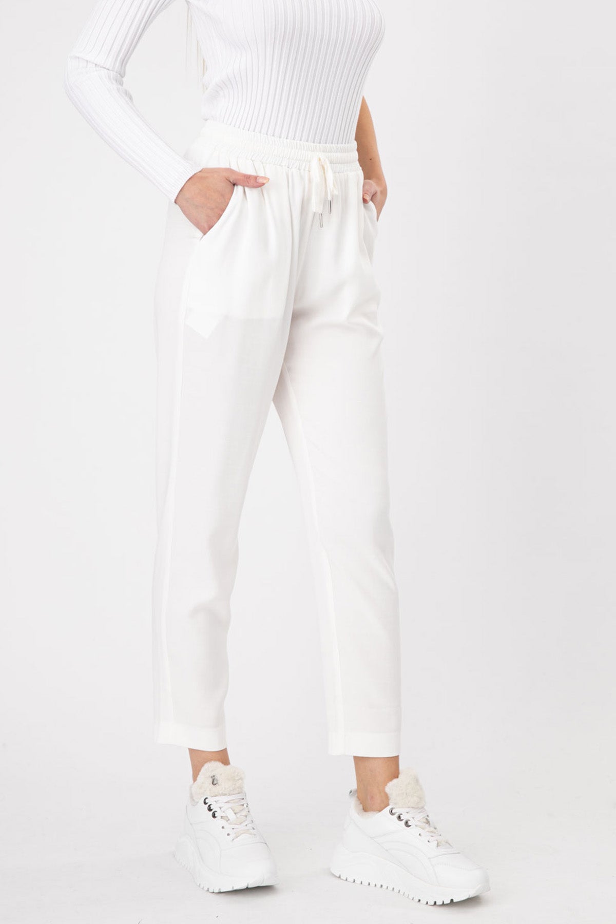 Bsb Beli Lastikli Pantolon-Libas Trendy Fashion Store