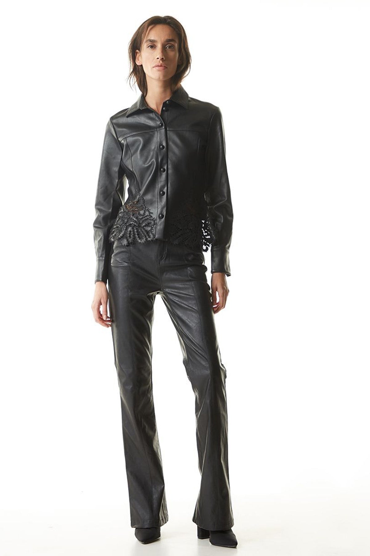 Bsb Nakışlı Deri Gömlek-Libas Trendy Fashion Store