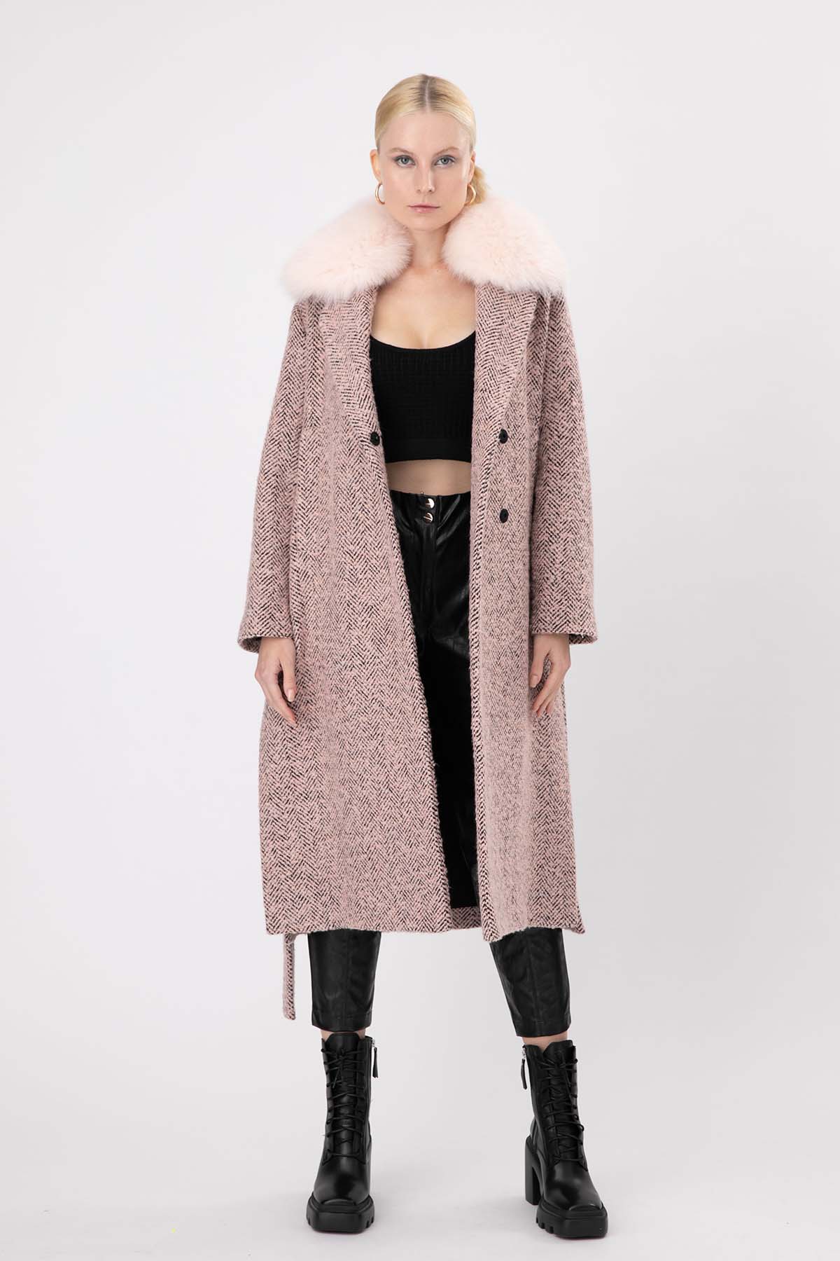 Lynne Beli Lastikli Deri Pantolon-Libas Trendy Fashion Store