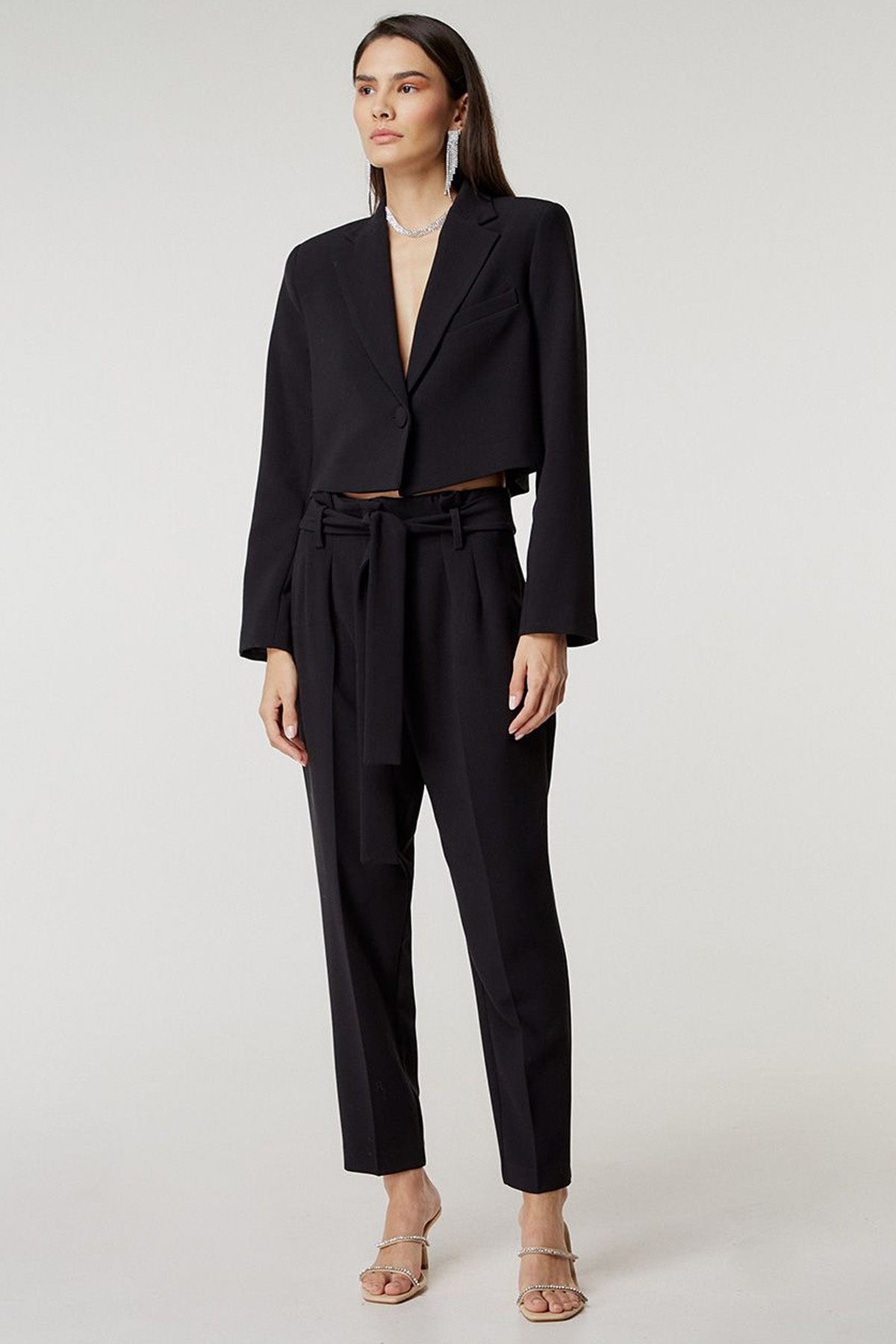 Bsb Kuşaklı Paperbag Pantolon-Libas Trendy Fashion Store