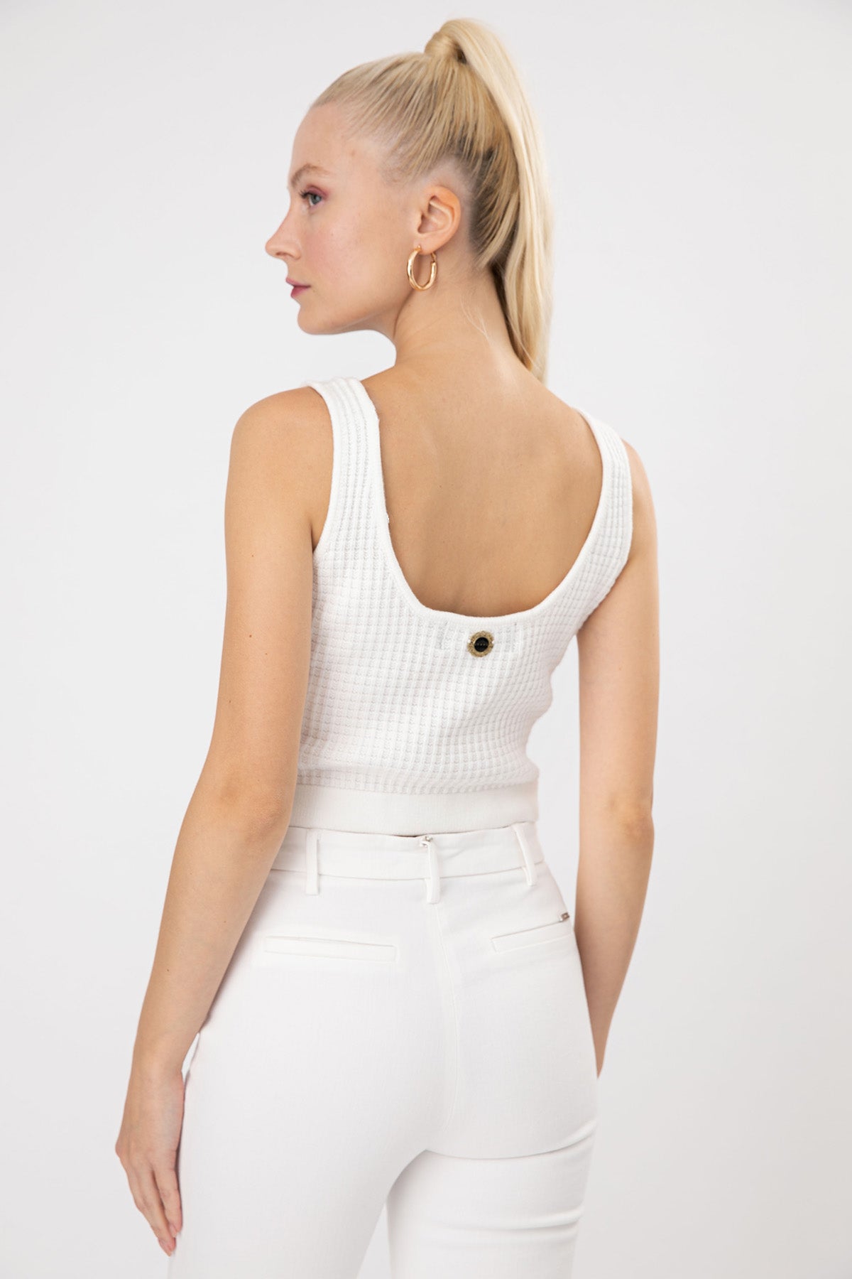 Lynne Örgü Crop Askılı Bluz-Libas Trendy Fashion Store