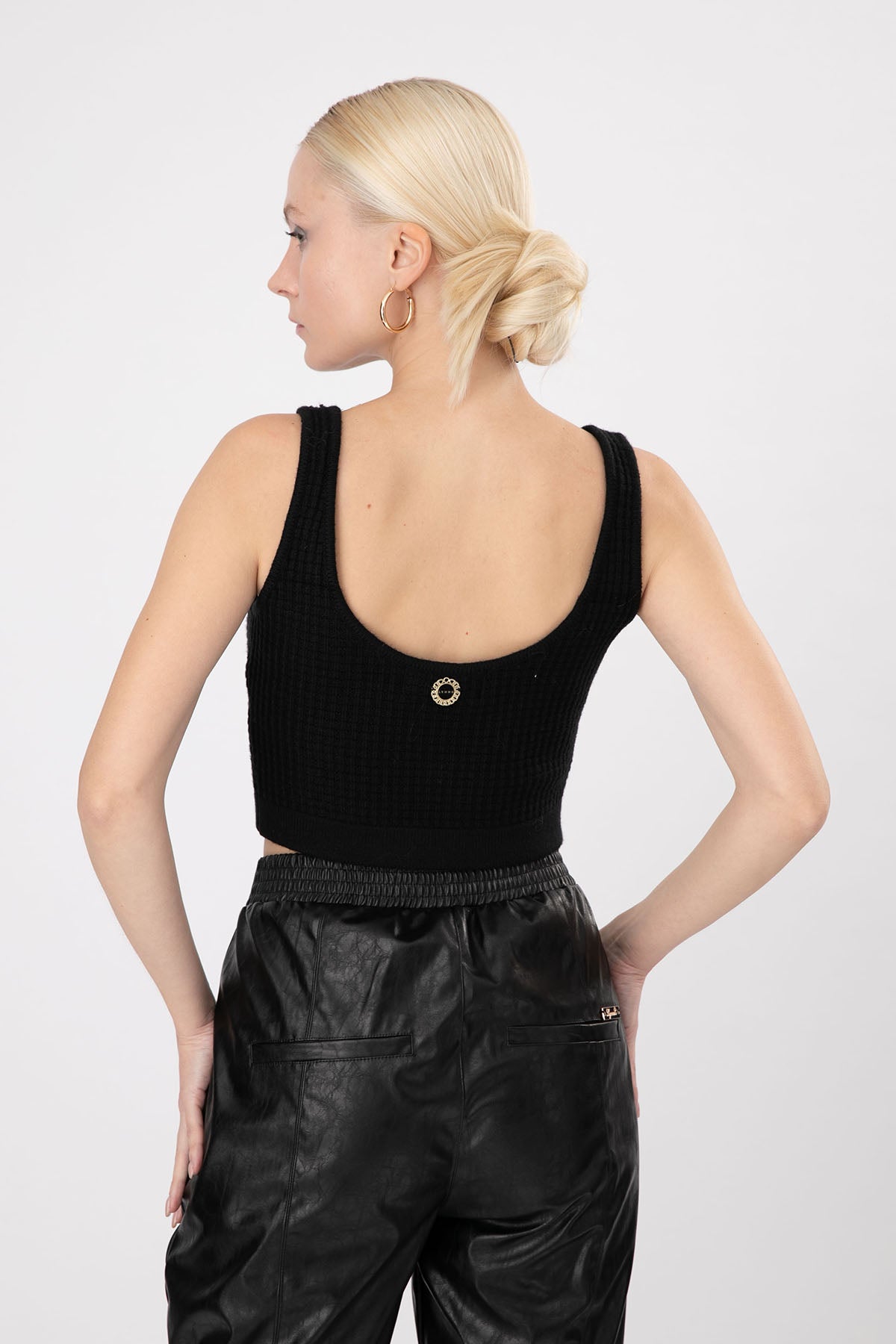 Lynne Örgü Crop Askılı Bluz-Libas Trendy Fashion Store