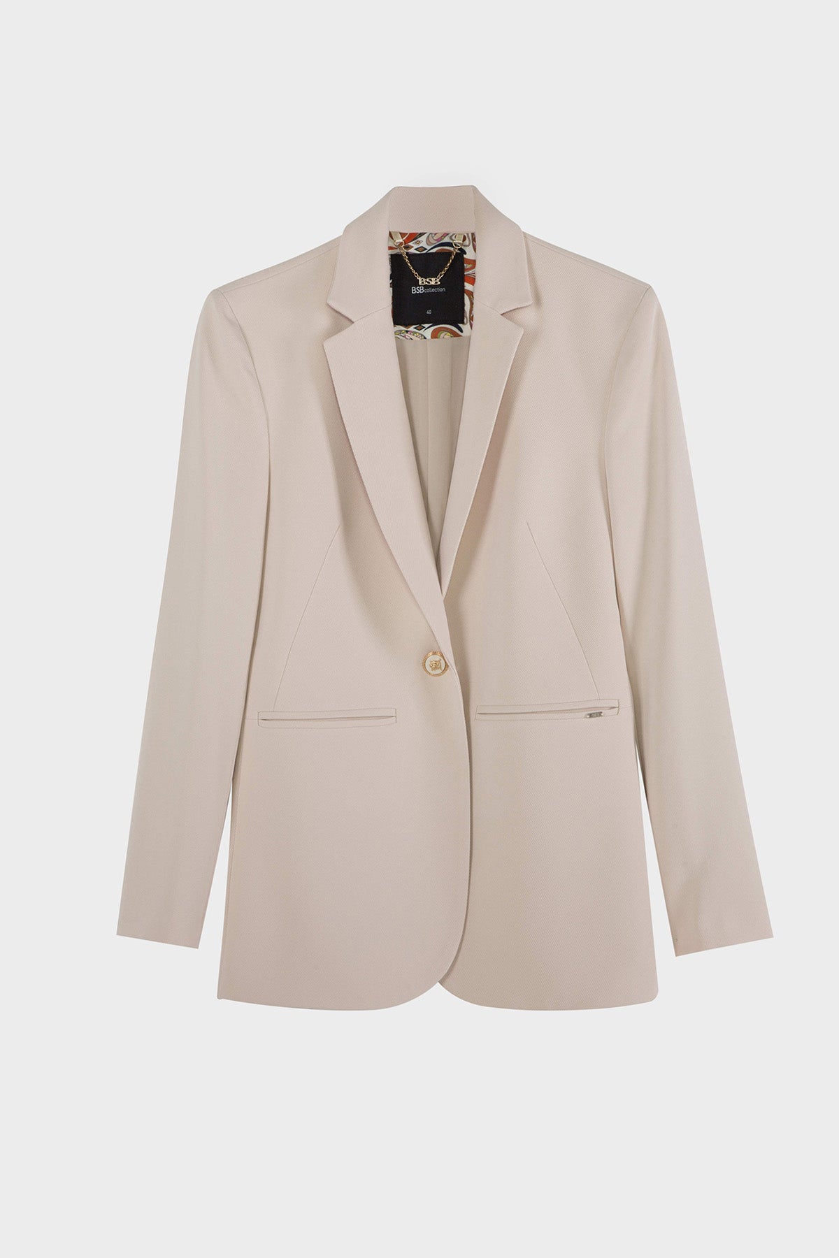 Bsb Tek Düğmeli Blazer Ceket-Libas Trendy Fashion Store