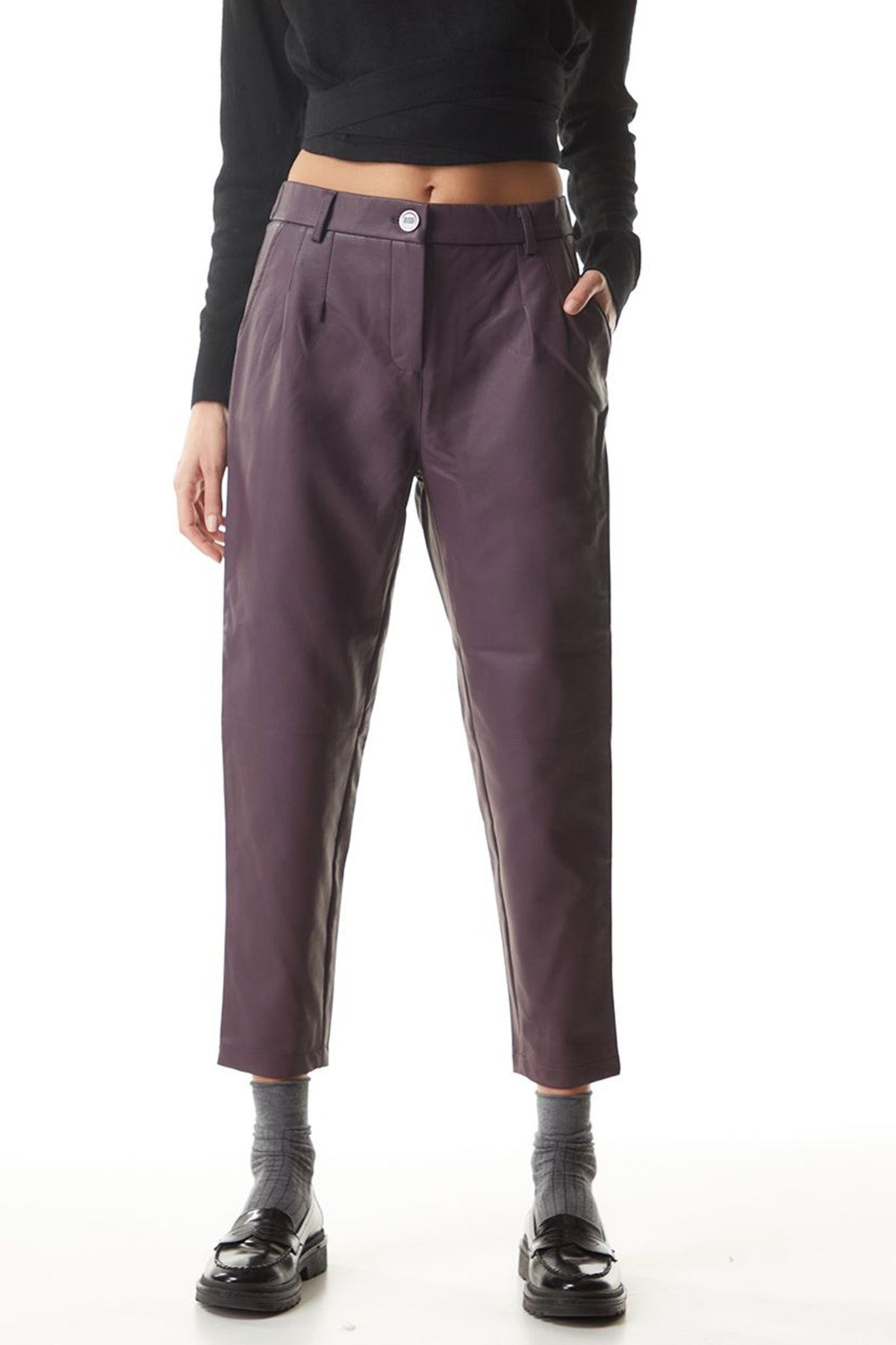 Bsb Çift Pile Deri Pantolon-Libas Trendy Fashion Store