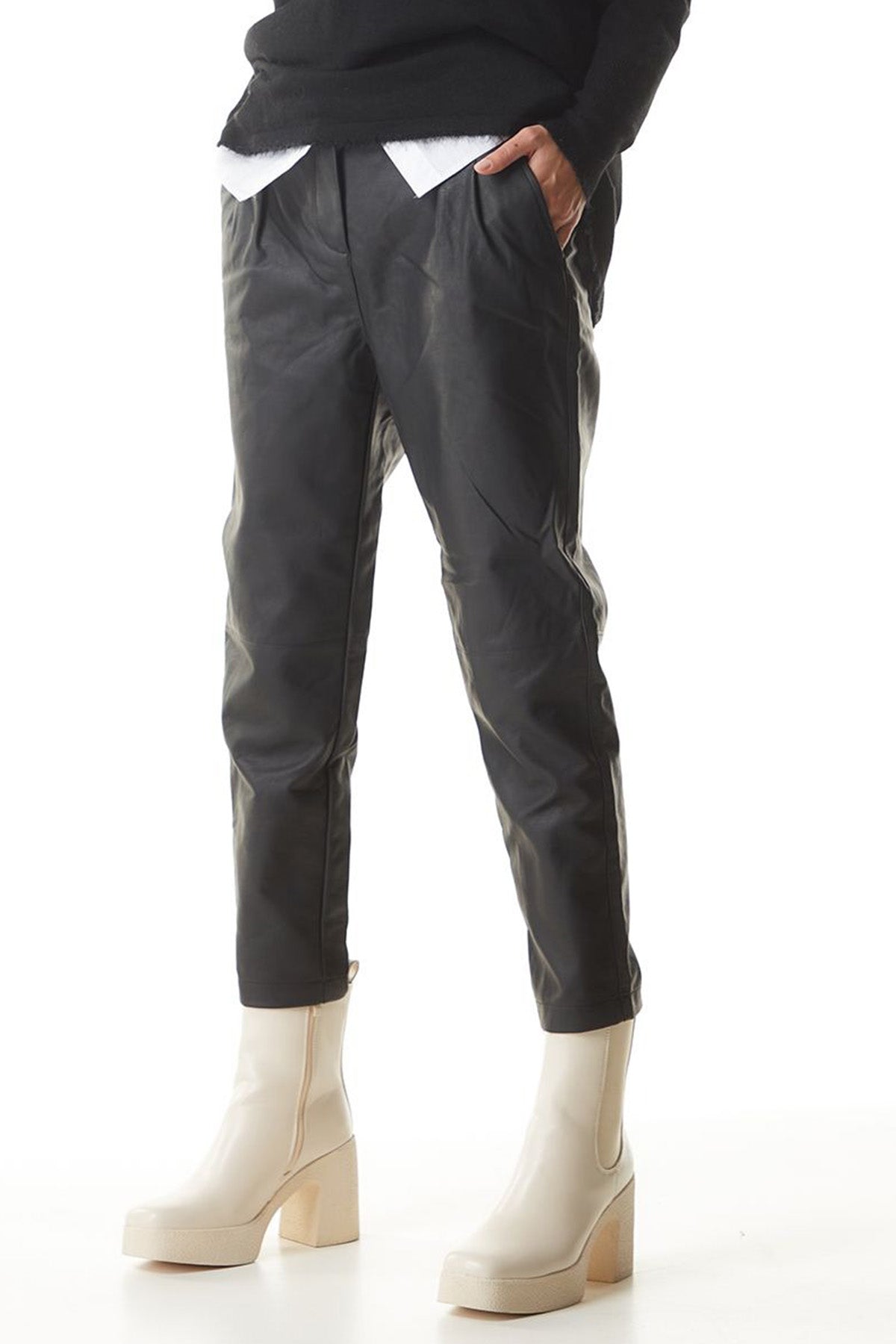 Bsb Çift Pile Deri Pantolon-Libas Trendy Fashion Store