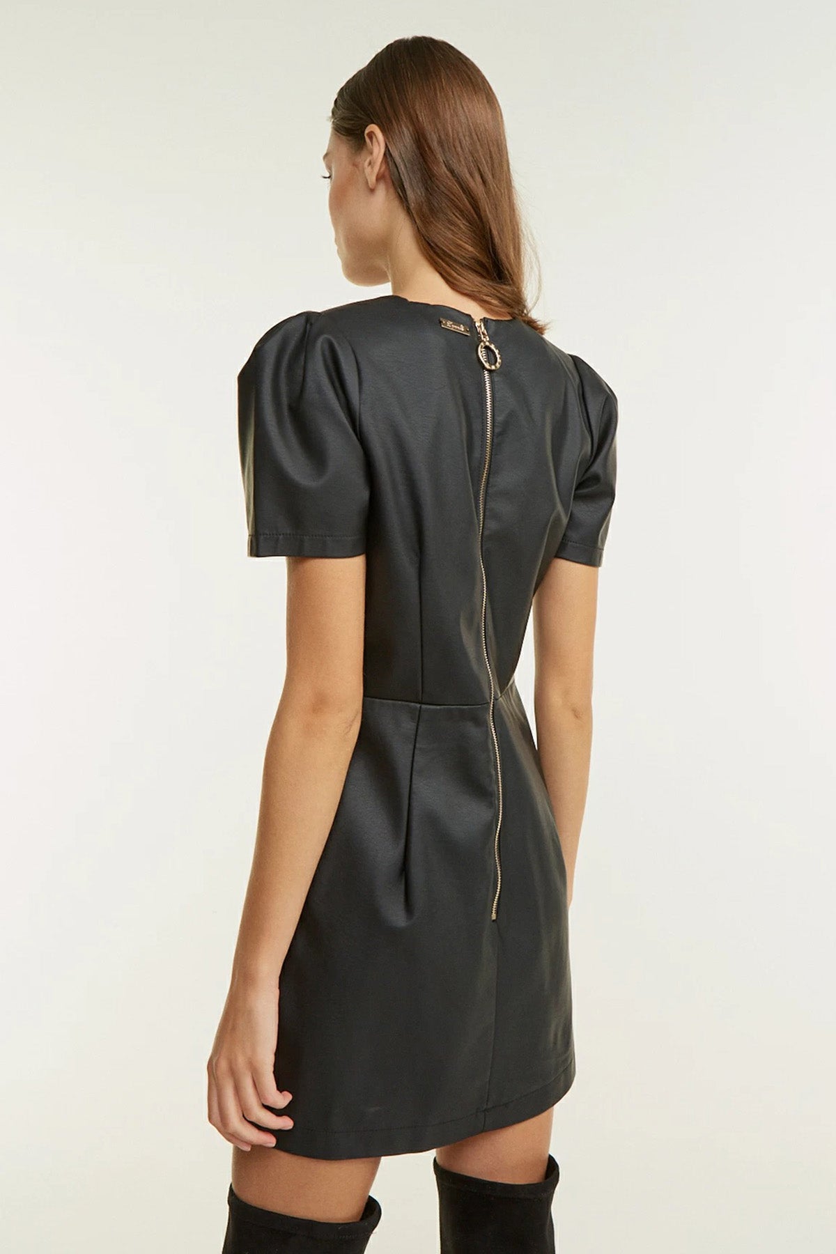 Lynne Mini Deri Elbise-Libas Trendy Fashion Store