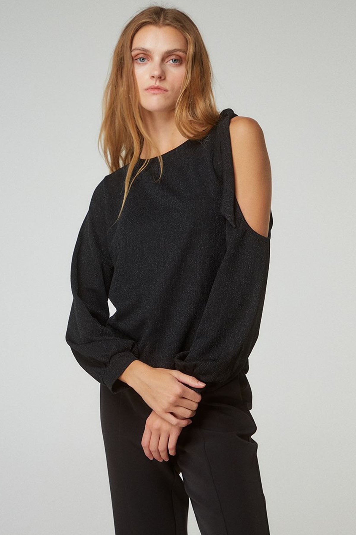 Bsb Yuvarlak Yaka Tek Omuz Bluz-Libas Trendy Fashion Store