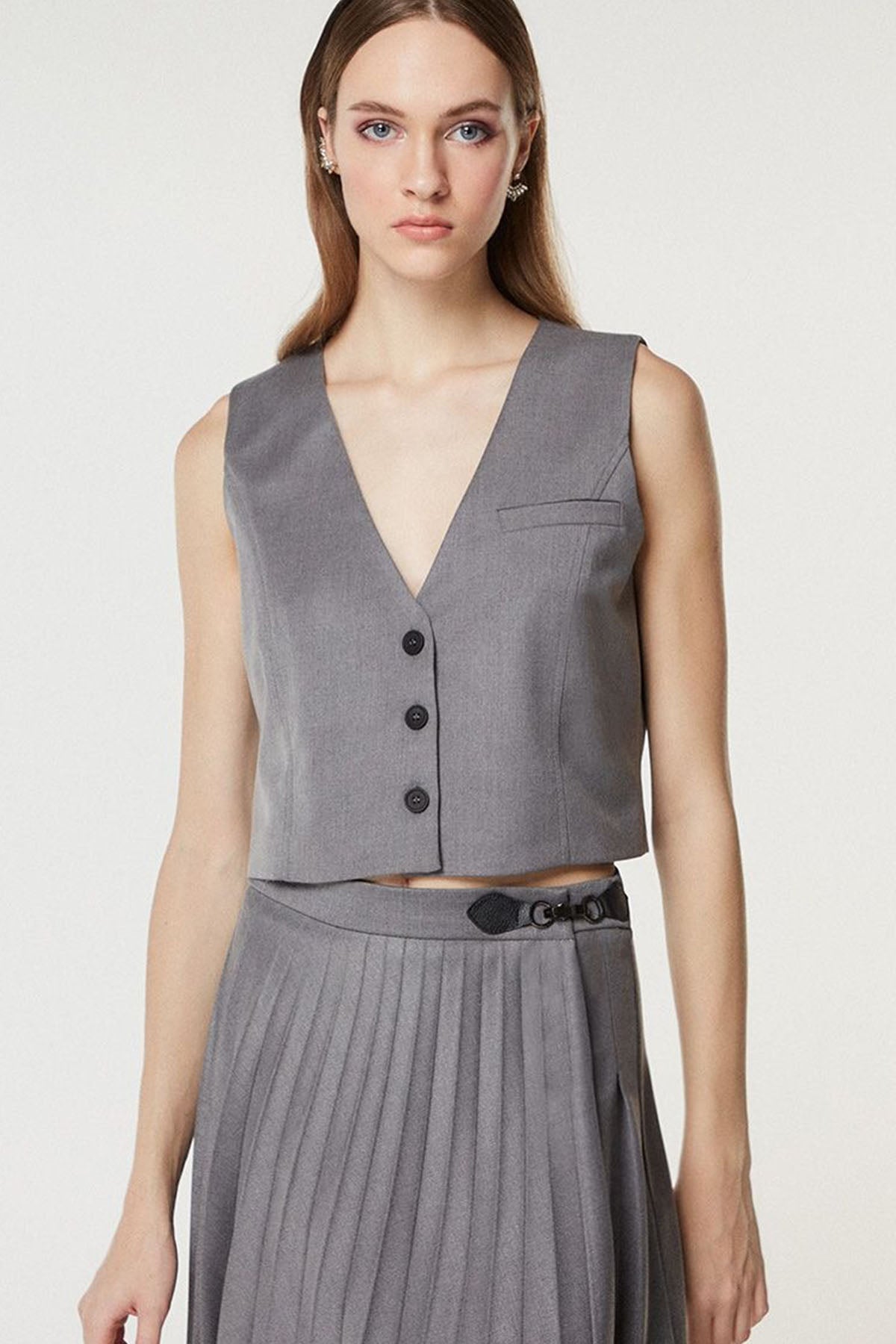 Bsb V Yaka Yelek-Libas Trendy Fashion Store