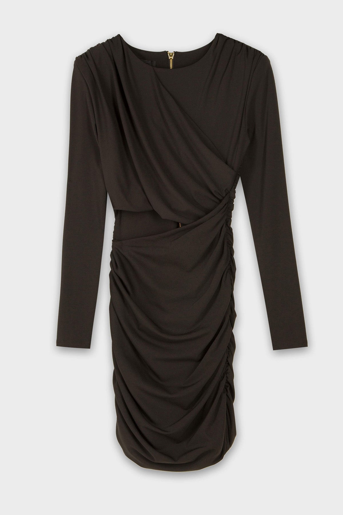 Bsb Vatkalı Bel Dekolteli Streç Mini Elbise-Libas Trendy Fashion Store