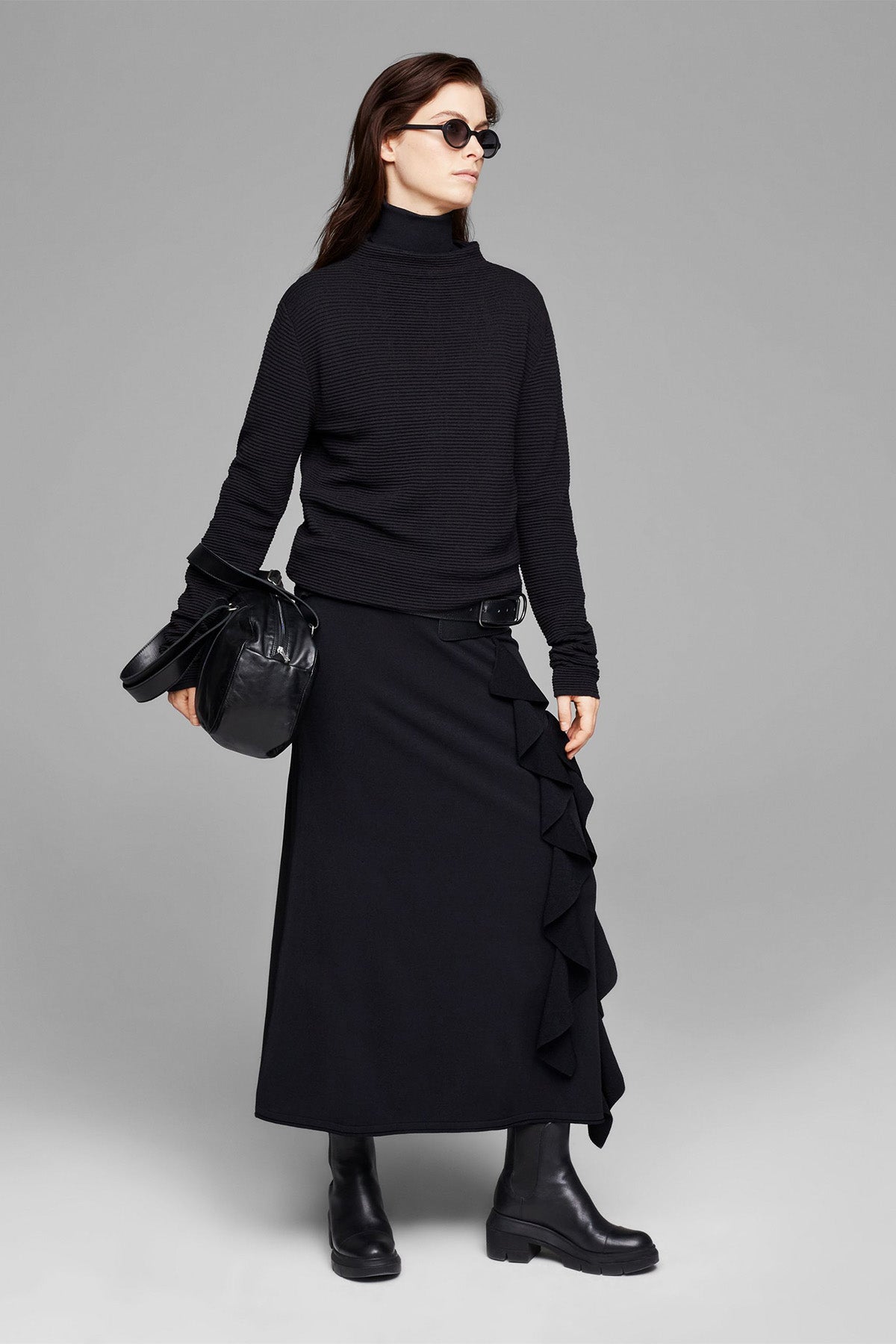 Sarah Pacini Yuvarlak Yaka Örgü Triko-Libas Trendy Fashion Store