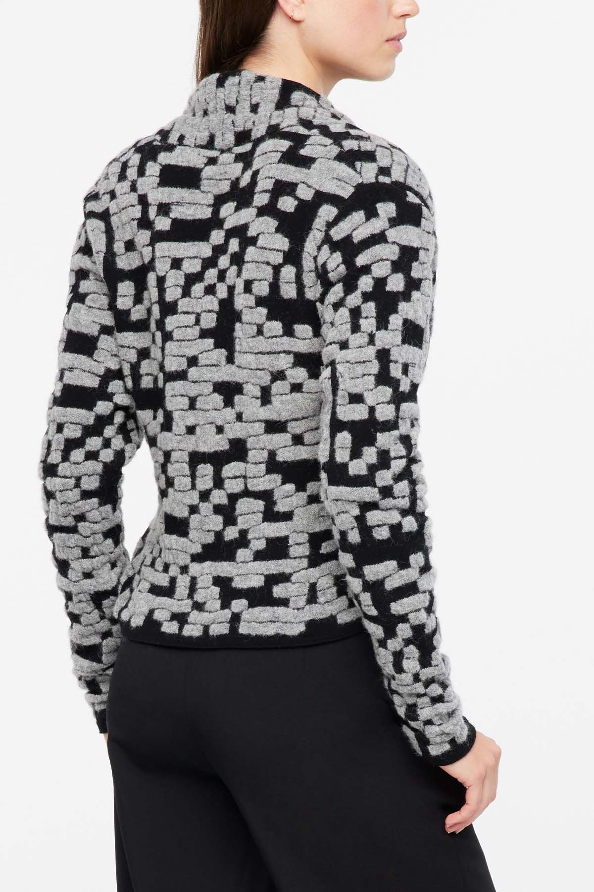 Sarah Pacini Belden Kuşaklı Yün Triko Ceket-Libas Trendy Fashion Store