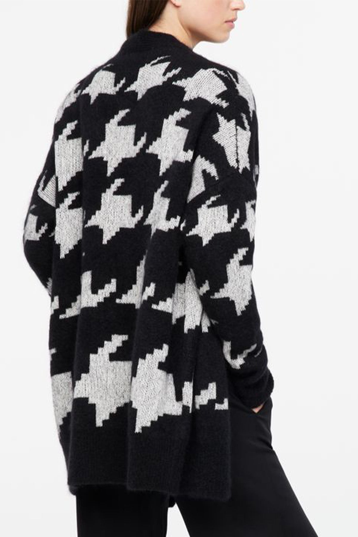 Sarah Pacini Kaz Ayağı Desenli Triko-Libas Trendy Fashion Store