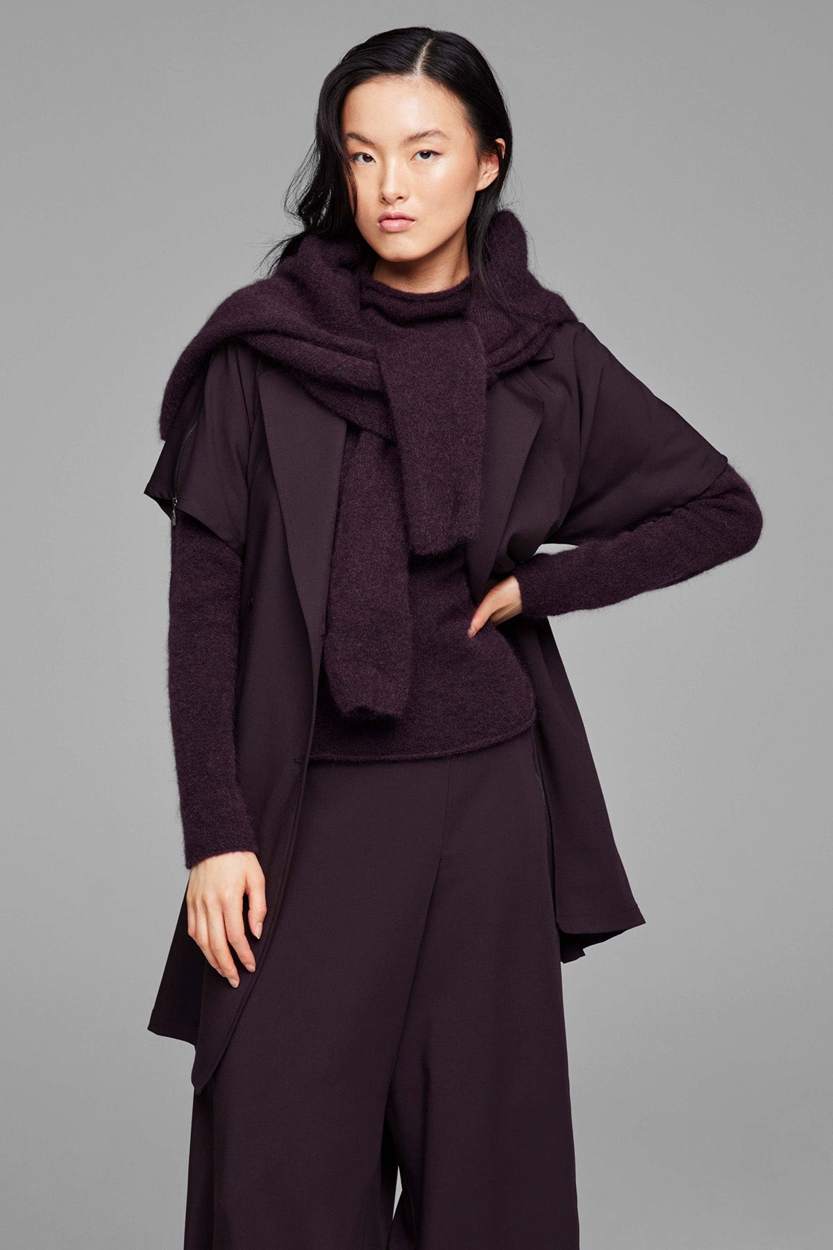 Sarah Pacini Fermuar Detaylı Crop Yün Pantolon-Libas Trendy Fashion Store