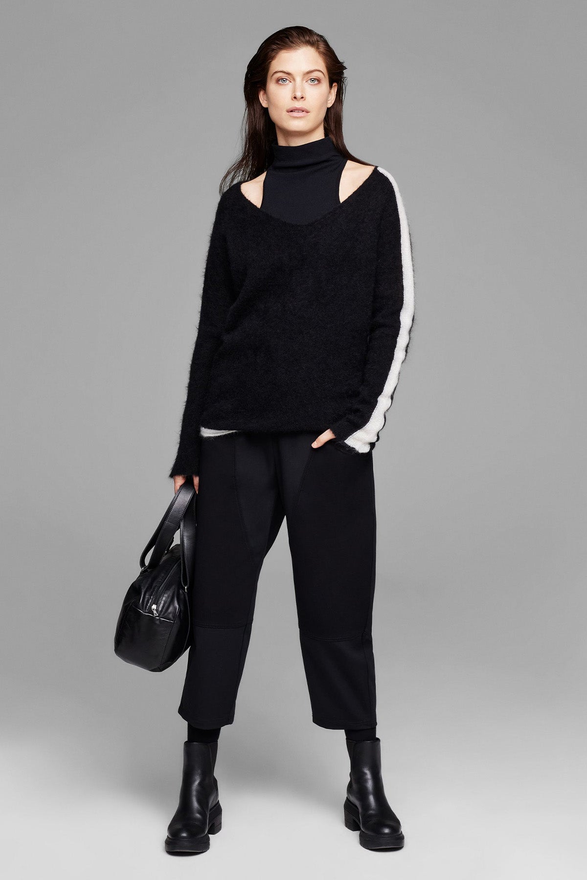 Sarah Pacini Beli Lastikli Streç Yün Pantolon-Libas Trendy Fashion Store