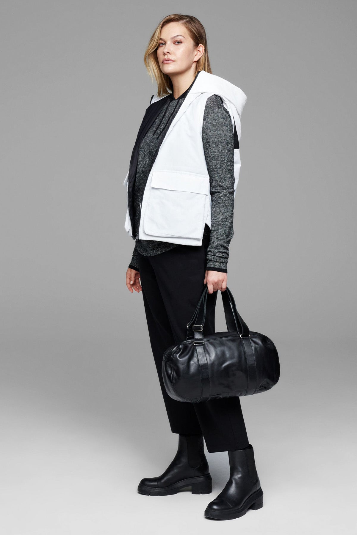 Sarah Pacini Kapüşonlu Kapaklı Cepli Yelek-Libas Trendy Fashion Store