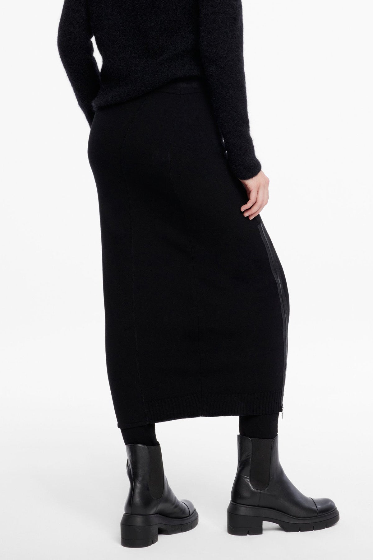 Sarah Pacini Fermuar Detaylı Midi Etek-Libas Trendy Fashion Store