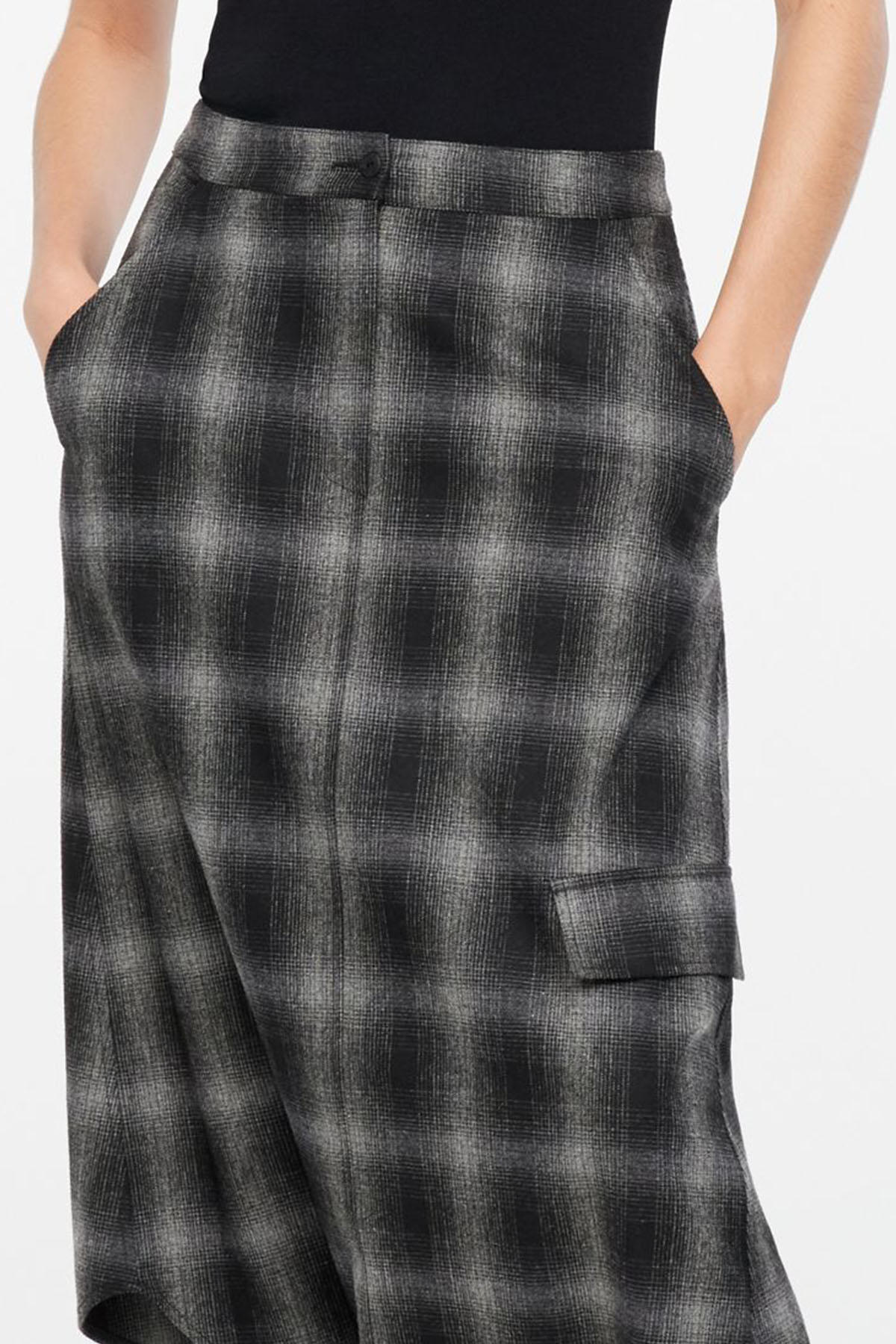 Sarah Pacini Ekoseli Midi Etek-Libas Trendy Fashion Store