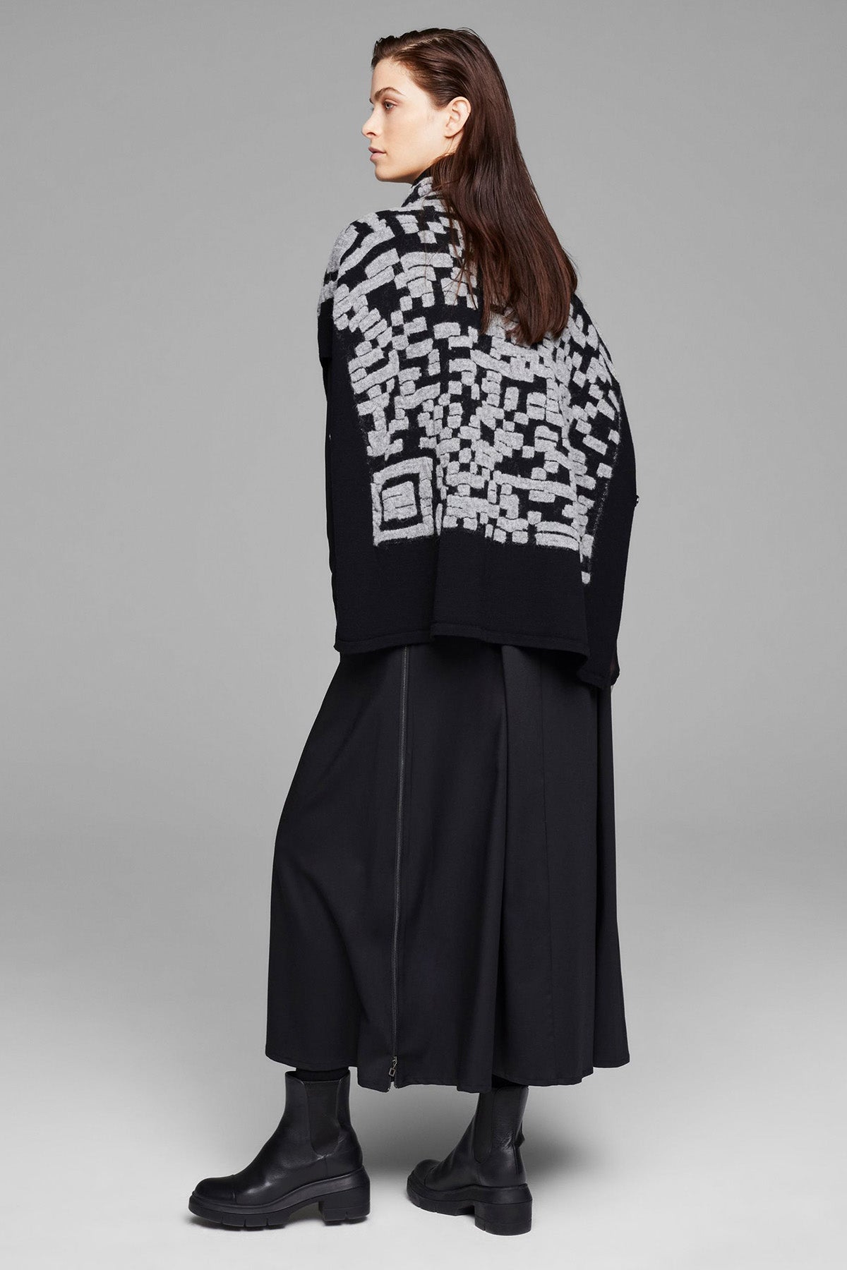 Sarah Pacini Kolsuz Maxi Yün Elbise-Libas Trendy Fashion Store