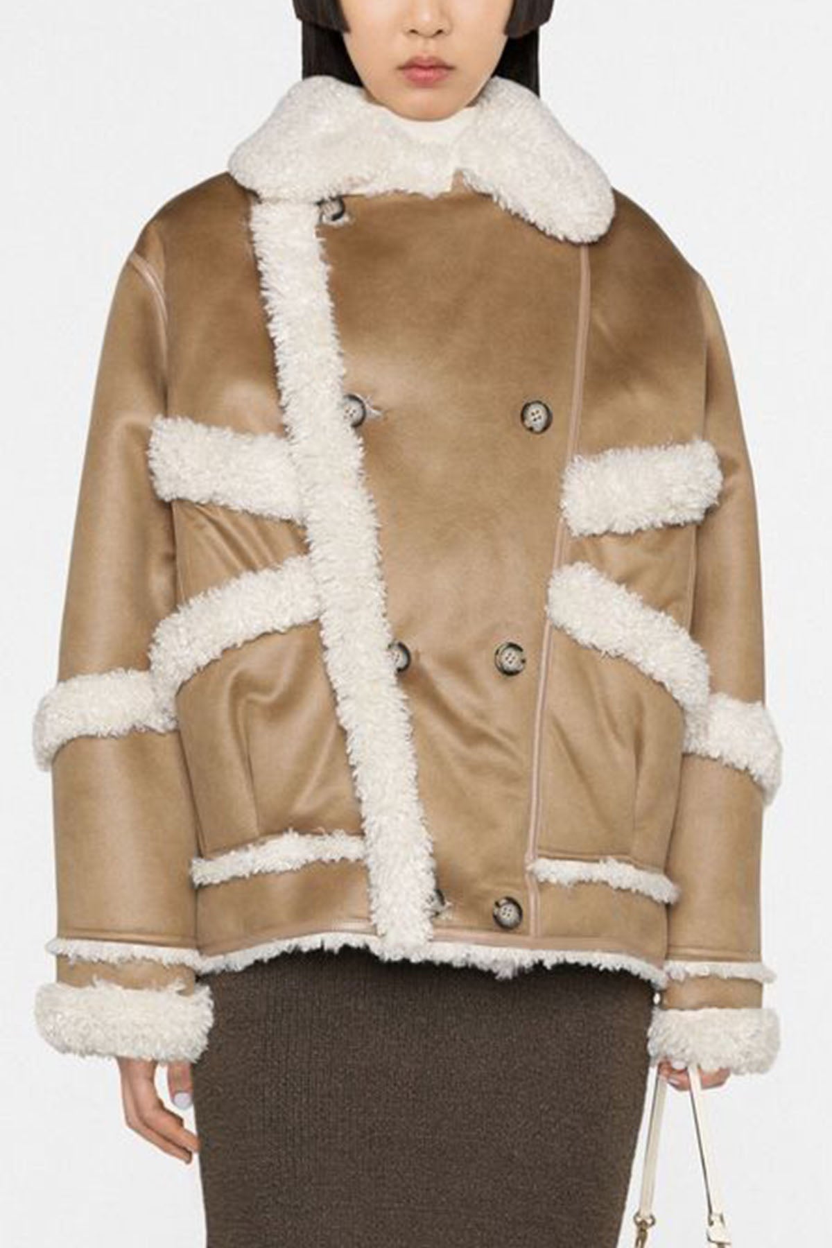 Urbancode Çift Taraflı Eko Kürk Deri Mont-Libas Trendy Fashion Store