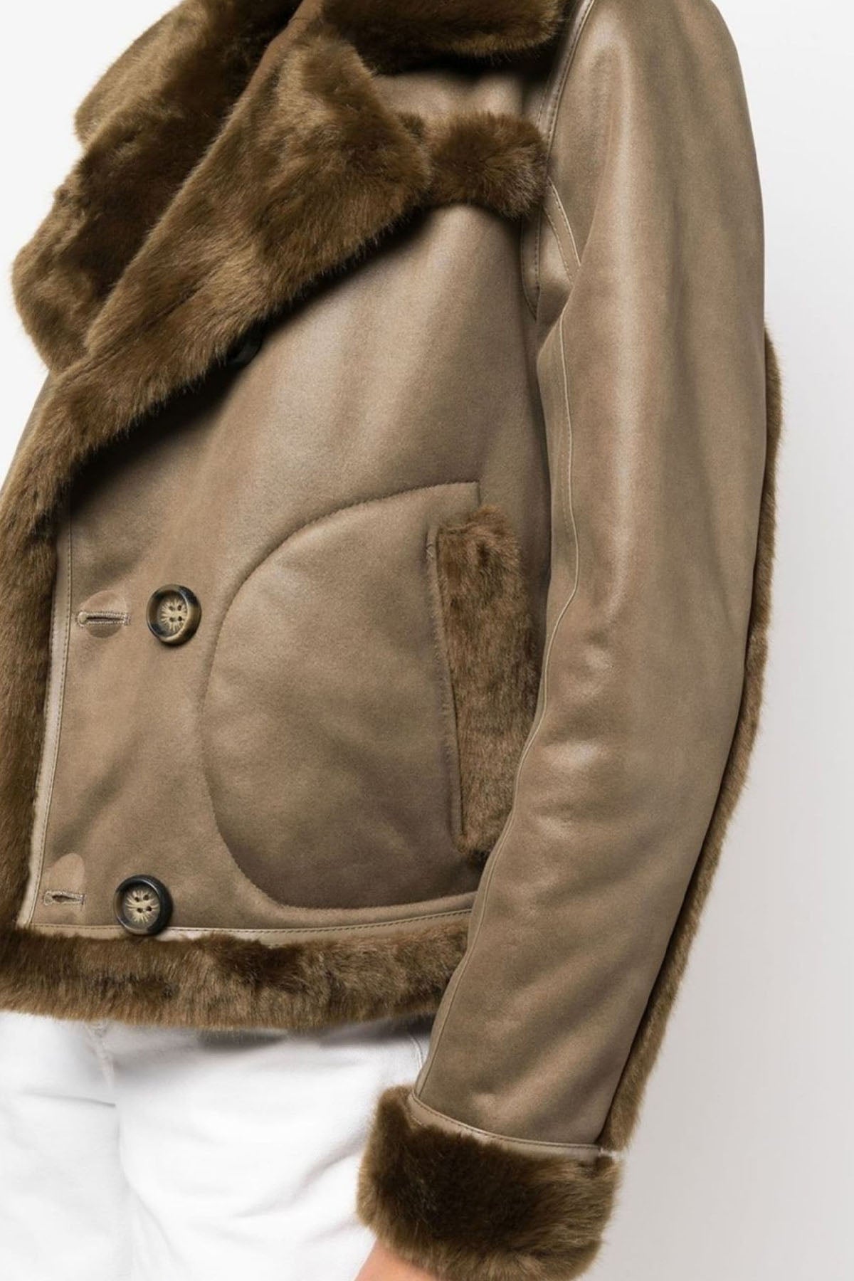 Urbancode Çift Taraflı Eko Kürk Deri Mont-Libas Trendy Fashion Store