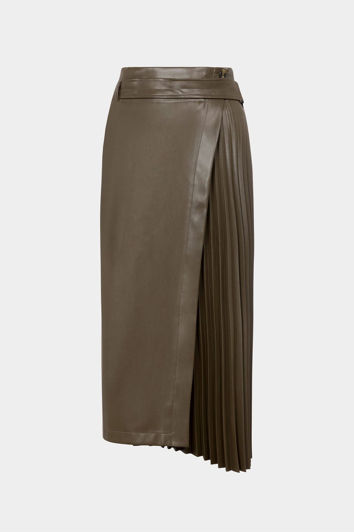 Urbancode Kemerli Midi Deri Etek-Libas Trendy Fashion Store