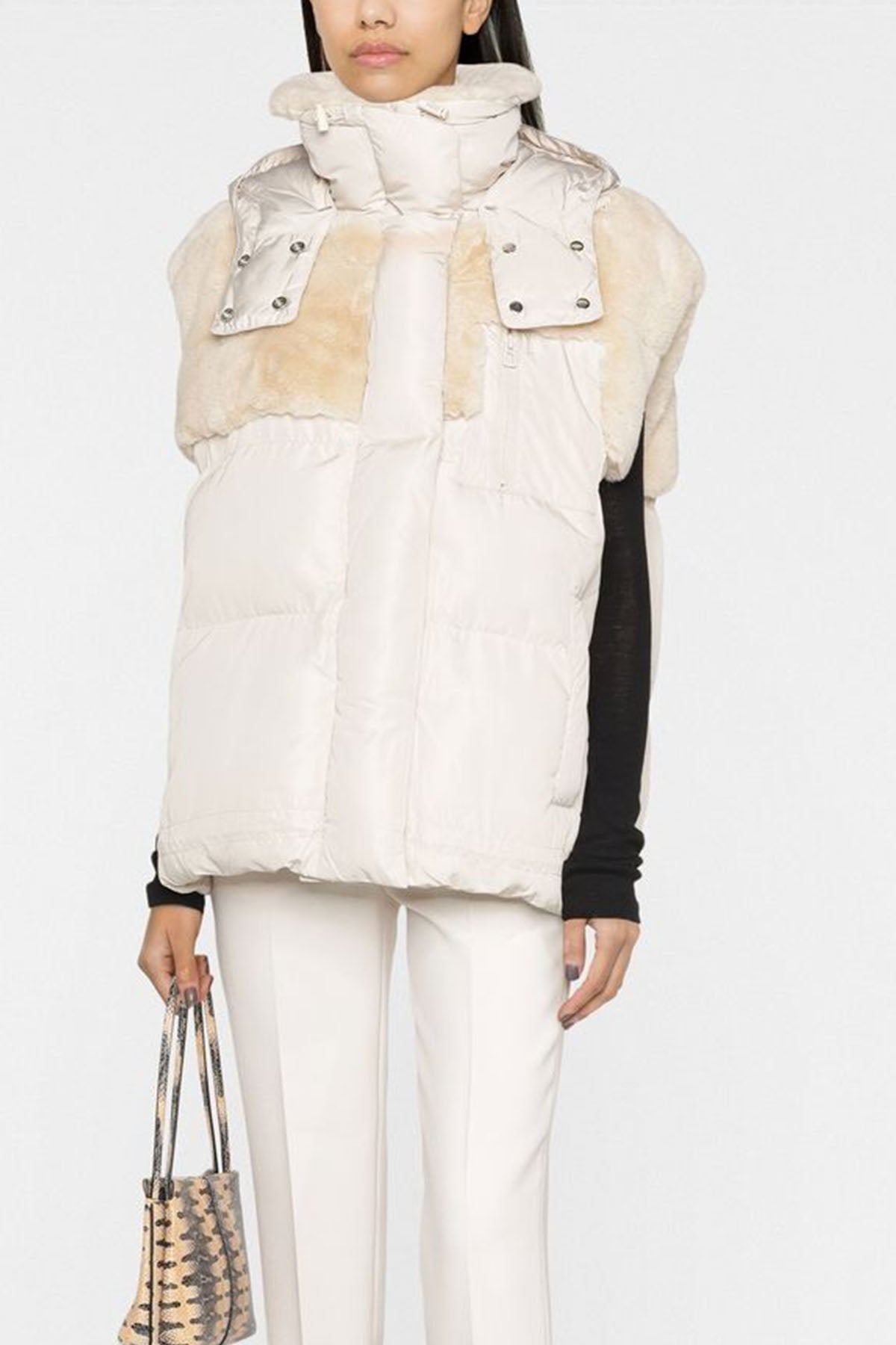 Vegancode Kapüşonlu Puffer Yelek-Libas Trendy Fashion Store