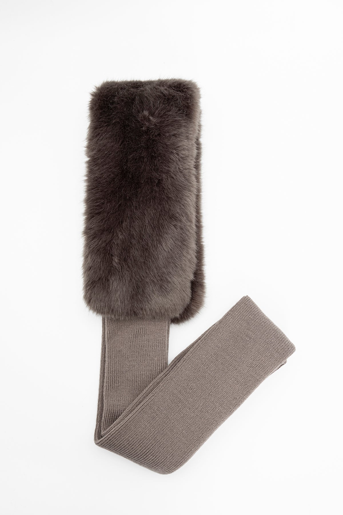 Urbancode Kürklü Örgü Atkı-Libas Trendy Fashion Store