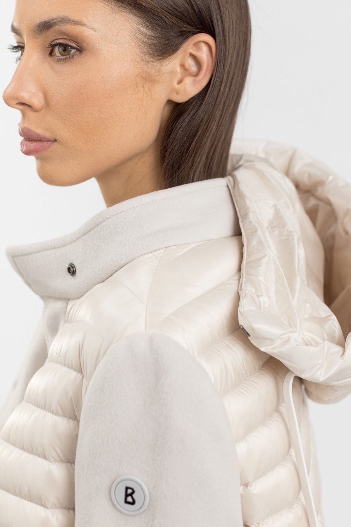 Bogner Isy Puffer Detaylı Kapüşonlu Yün Kaban-Libas Trendy Fashion Store