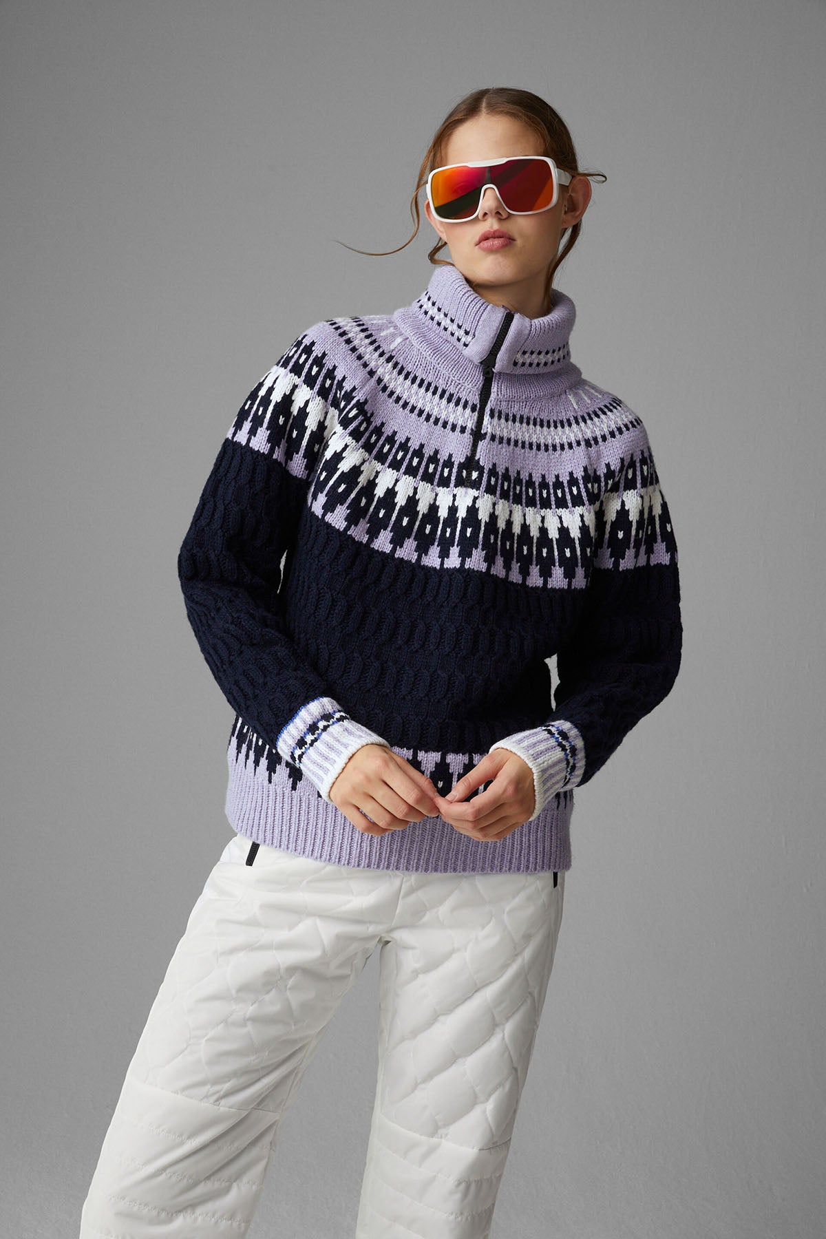 Bogner Dargy Yarım Fermuarlı Dik Yaka Örgü Triko-Libas Trendy Fashion Store