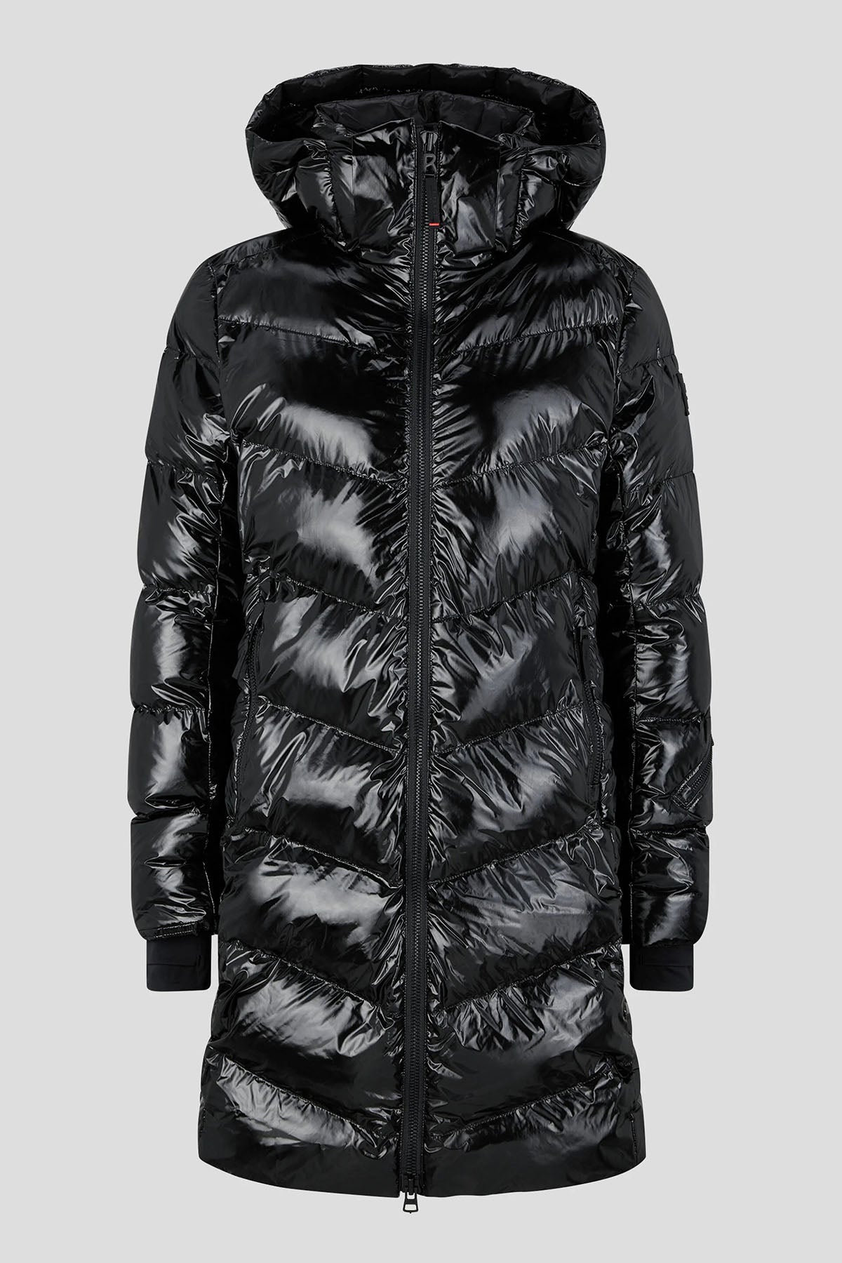 Bogner Aenny Kapüşonlu Parlak Uzun Puffer Mont-Libas Trendy Fashion Store