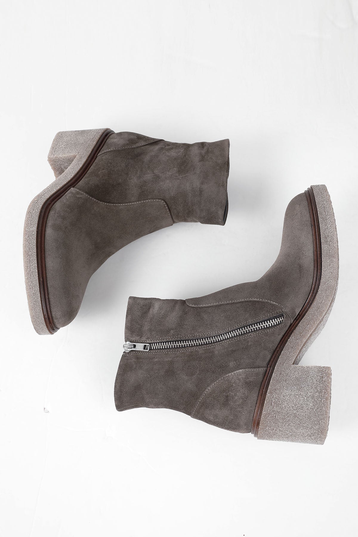 Fruit Topuklu Süet Bot-Libas Trendy Fashion Store