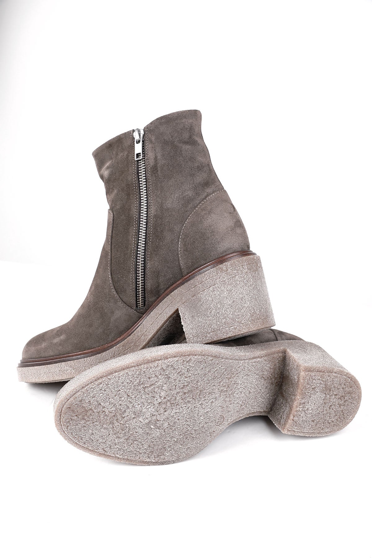 Fruit Topuklu Süet Bot-Libas Trendy Fashion Store