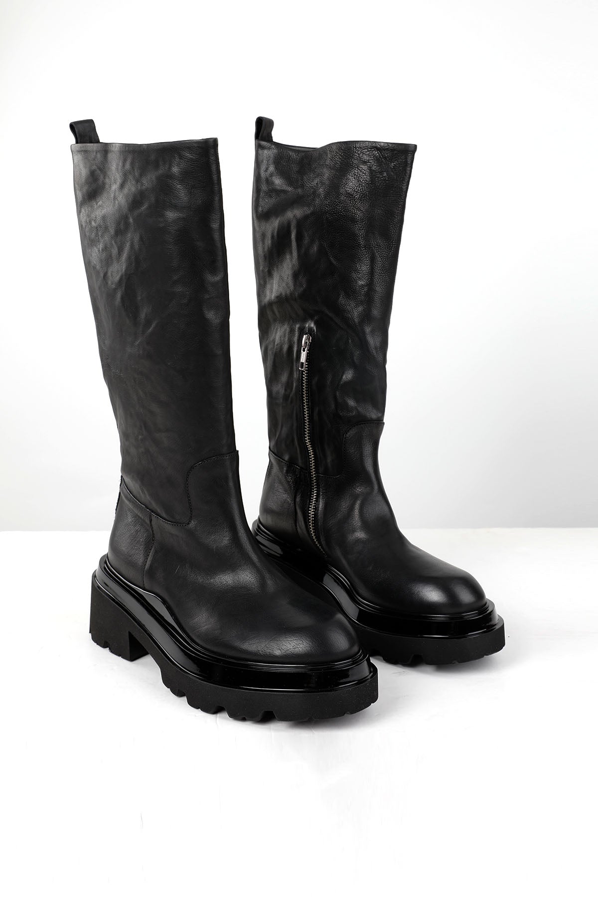 Fruit Extralight Taban Fermuarlı Deri Çizme-Libas Trendy Fashion Store